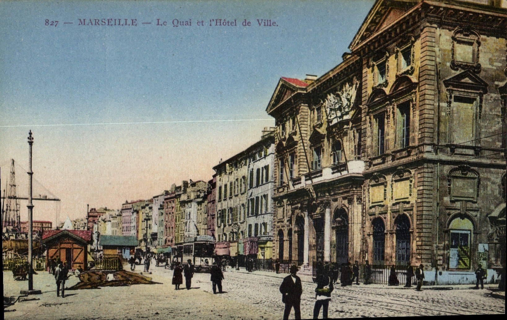 CPA Marseille Le Quai et l'Hotel de Ville