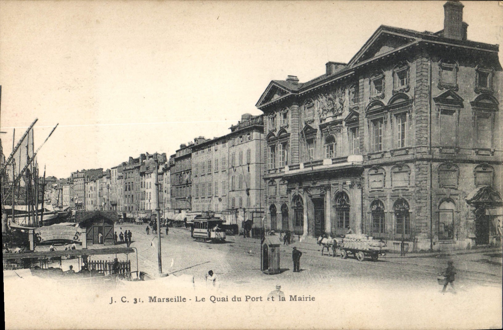 CPA Marseille le Quai du Port et la Mairie 