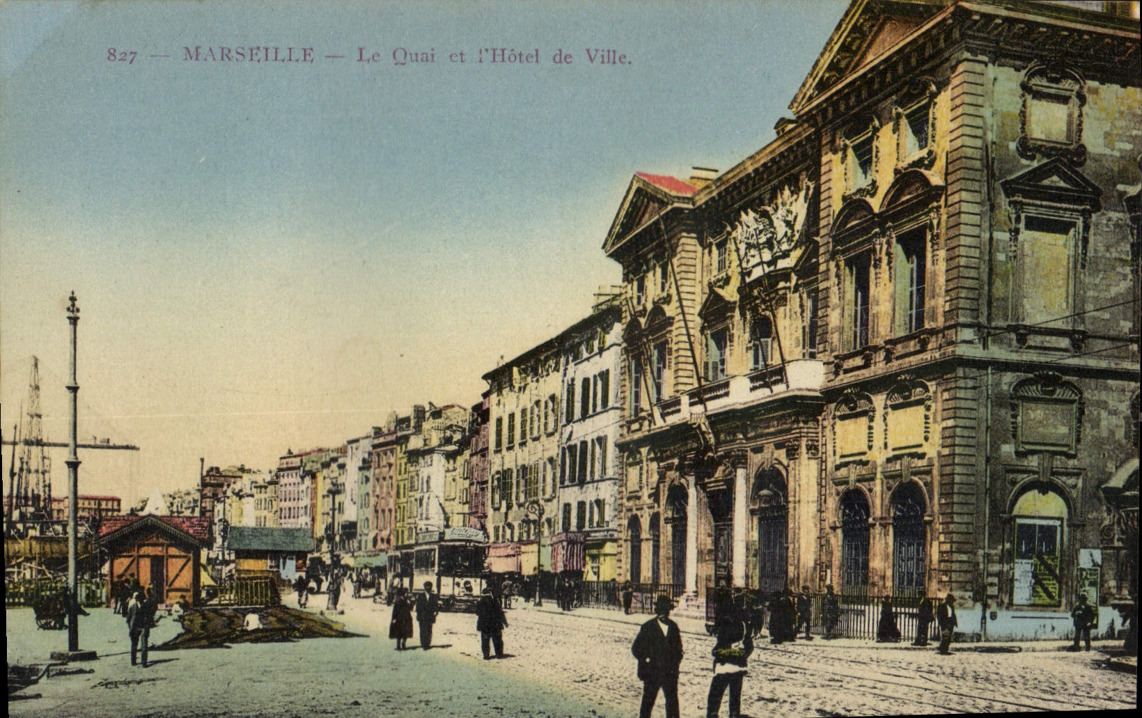 CPA Marseille Le Quai et l'Hotel de Ville 