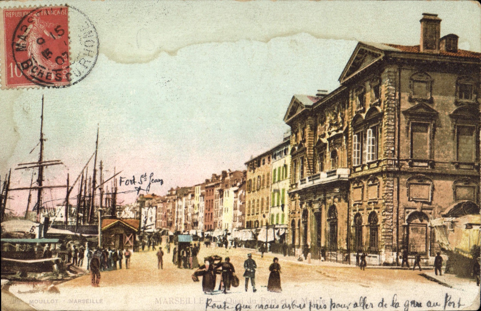 CPA Marseille Quai du Port et la Mairie 