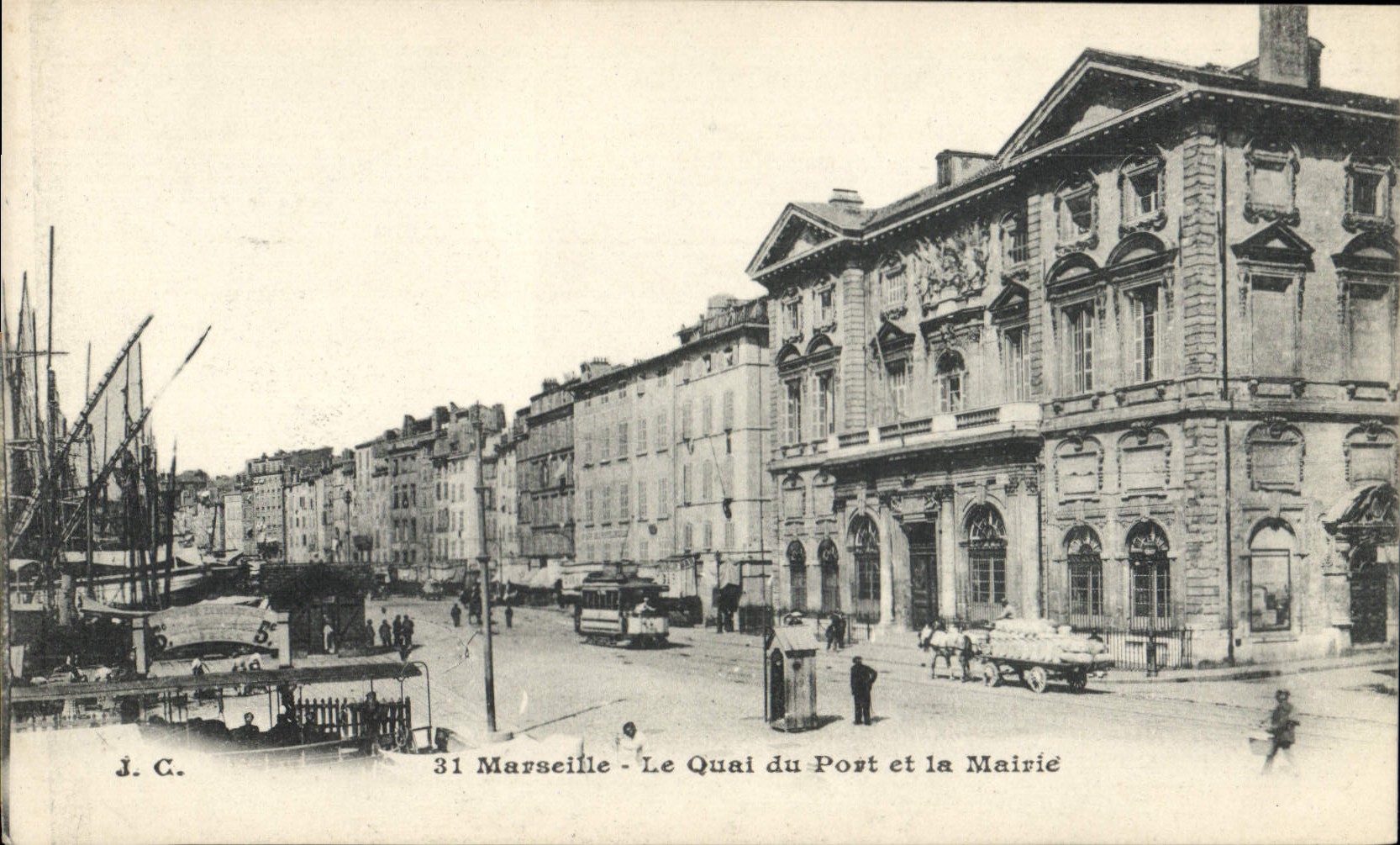 CPA Marseille le Quai du Port et la Mairie