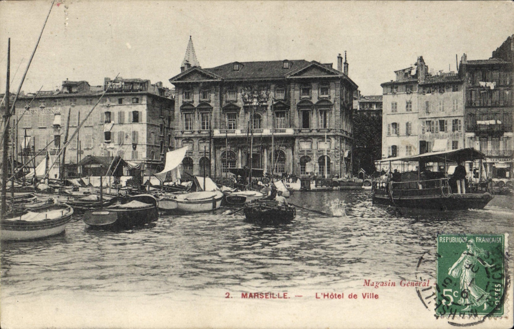 CPA Marseille l'hotel de Ville 