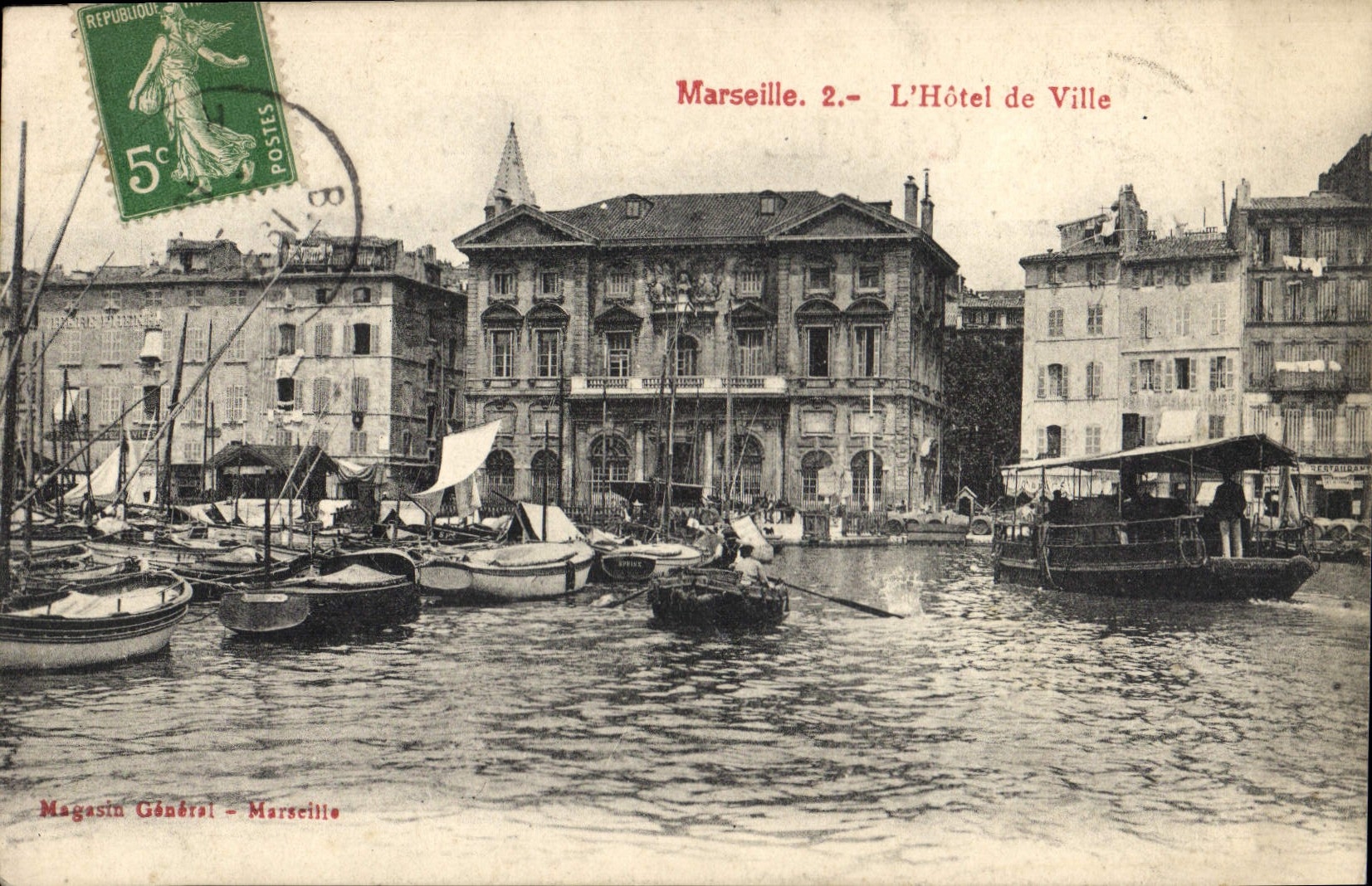 CPA Marseille l'hotel de Ville 