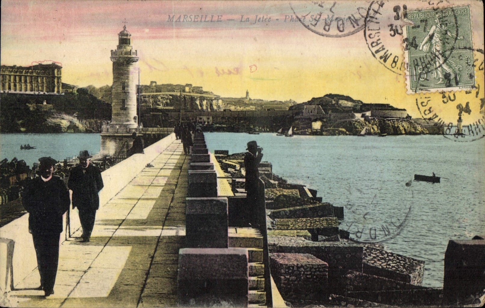 CPA Marseille la Jetee et Phare Sainte Marie 