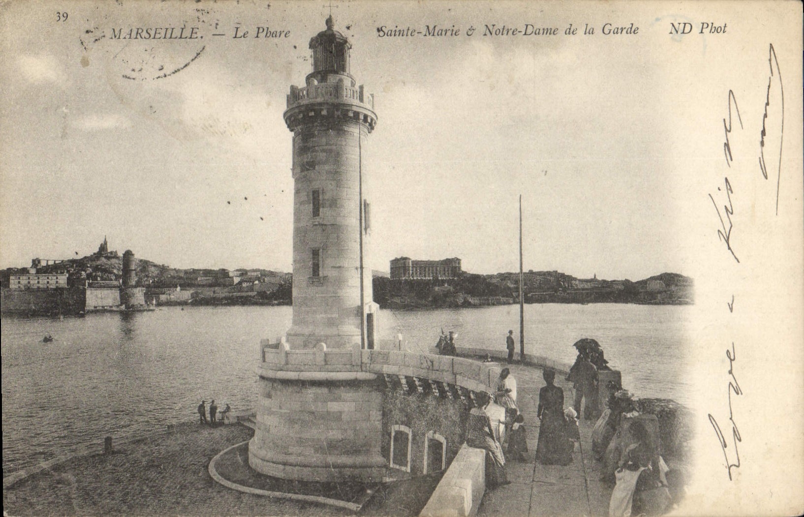CPA Marseille le Phare Sainte Marie et Notre Dame de la Garde 