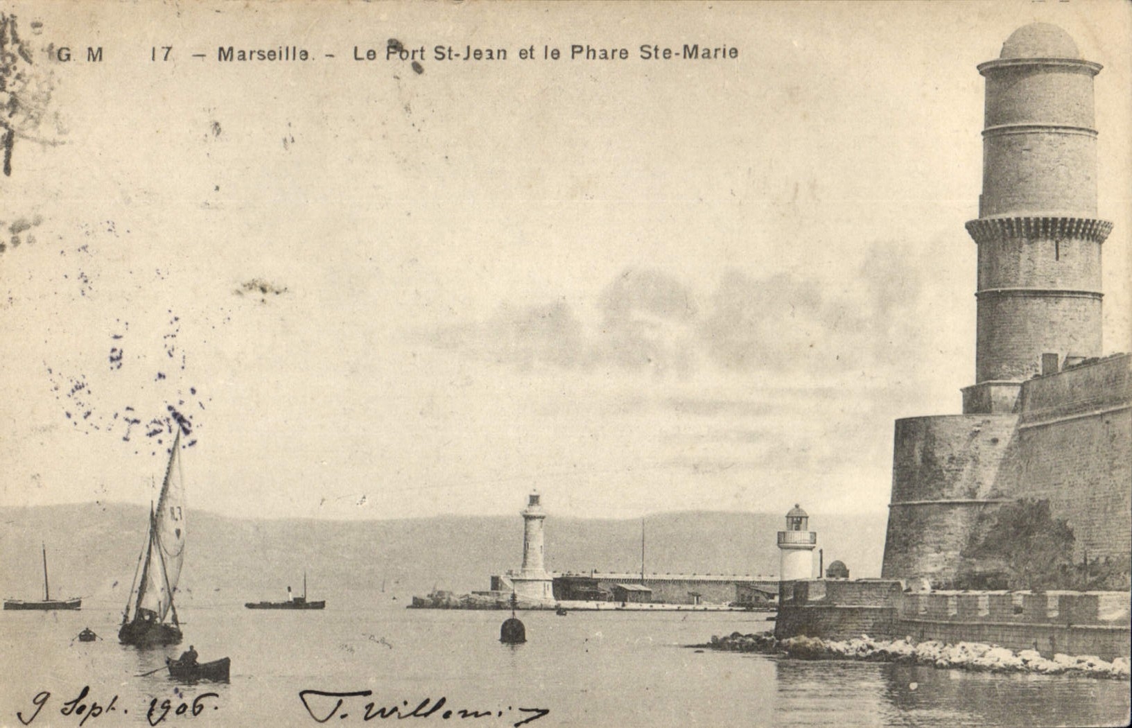 CPA Marseille le Port St Jean et le Phare Ste Marie 