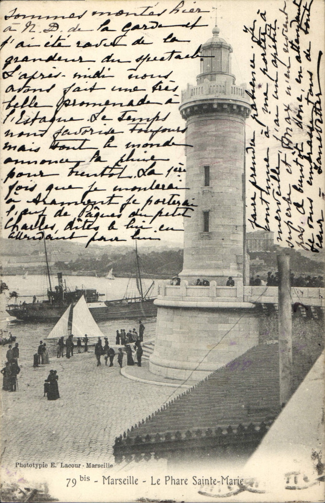 CPA Marseille le Phare Sainte Marie 