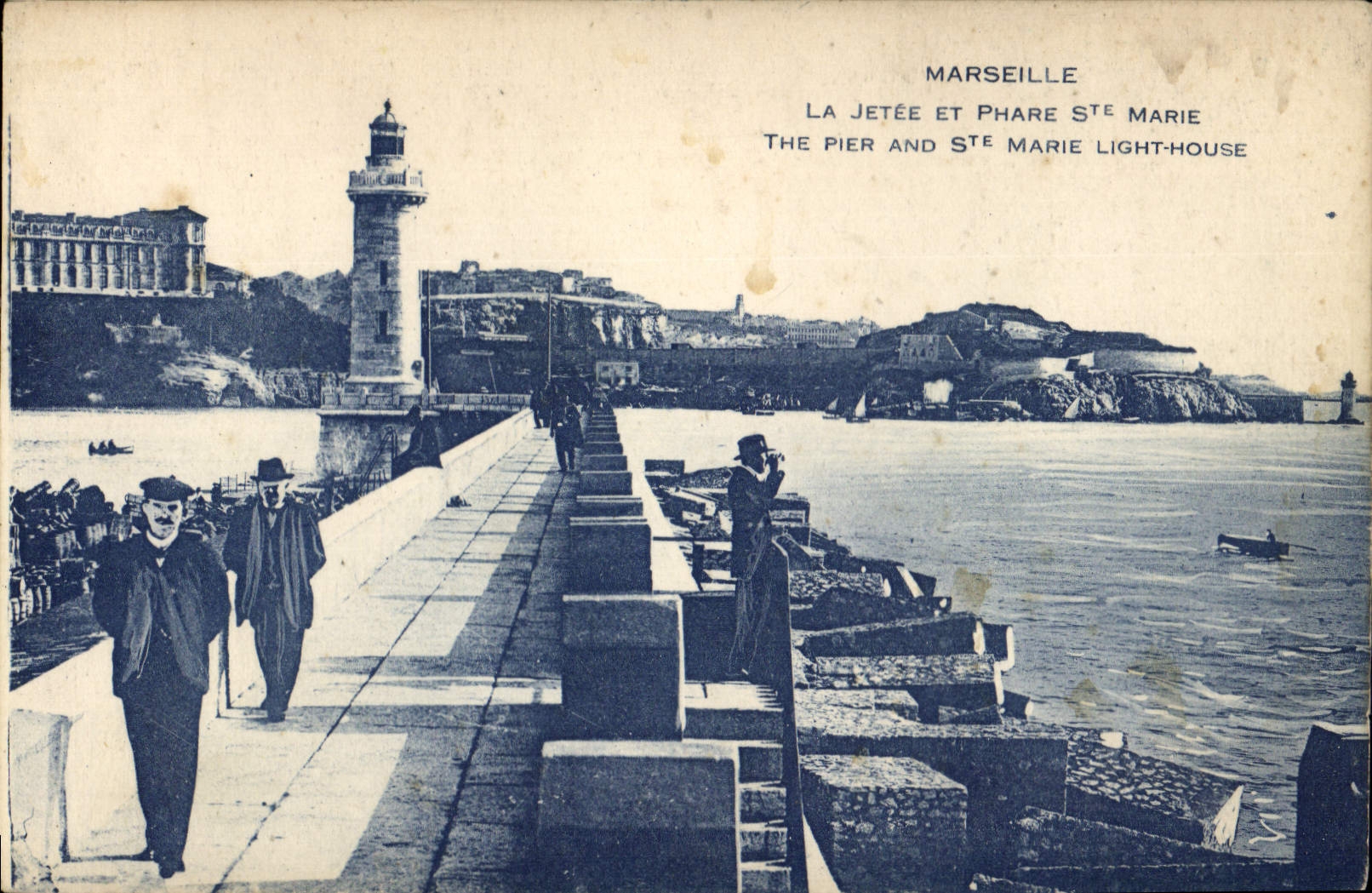 CPA Marseille la Jetee et Phare Ste Marie 