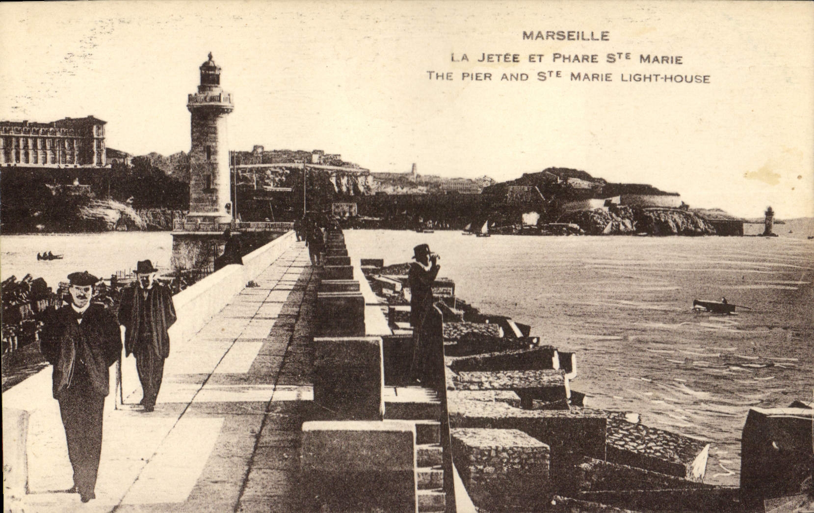 CPA Marseille la Jetee et Phare Ste Marie 