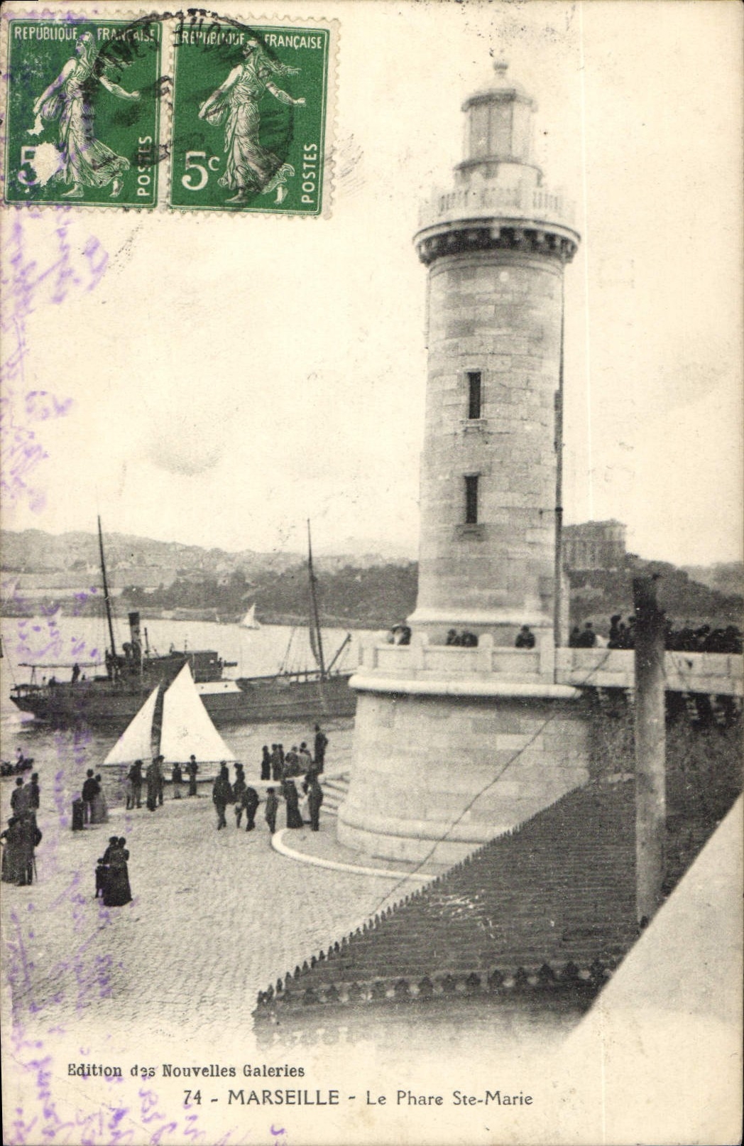 CPA Marseille le Phare Ste Marie 