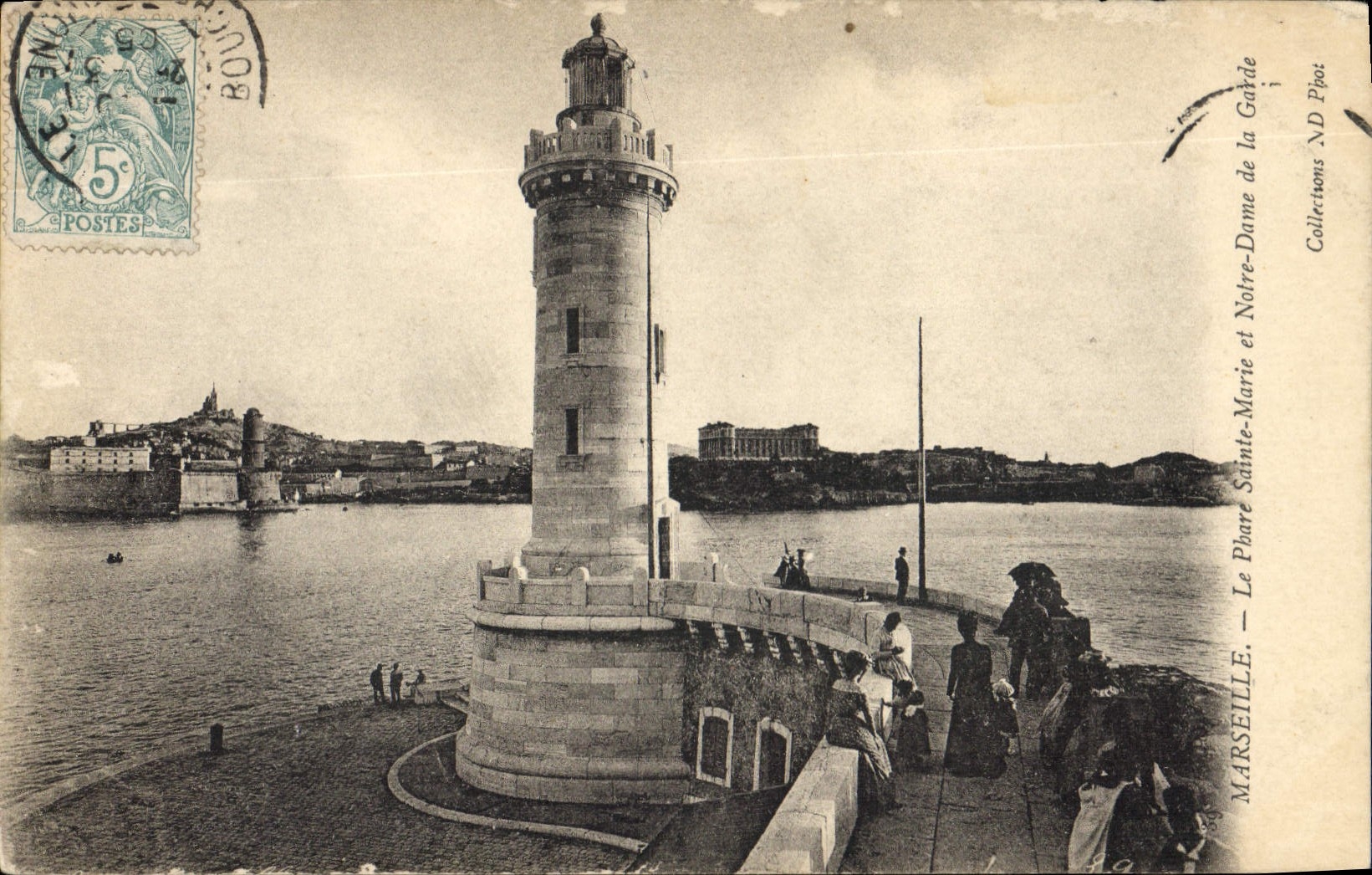 CPA Marseille le Phare Sainte Marie et Notre Dame de la Garde 