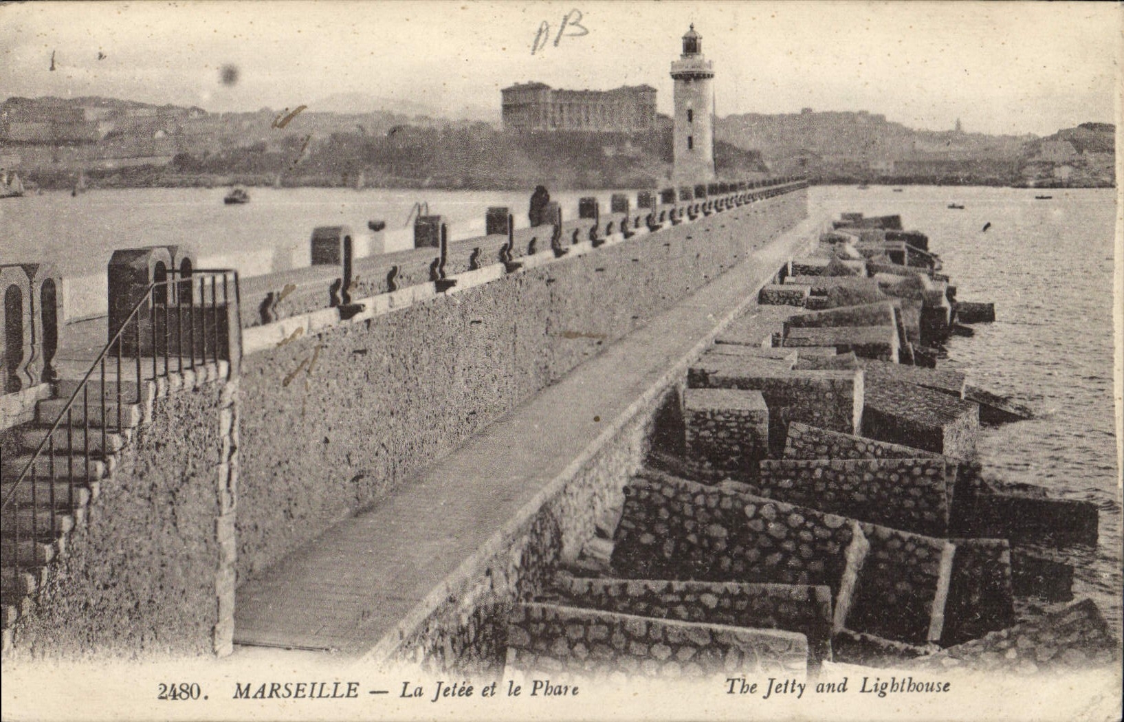 CPA Marseille la Jetee et le Phare 