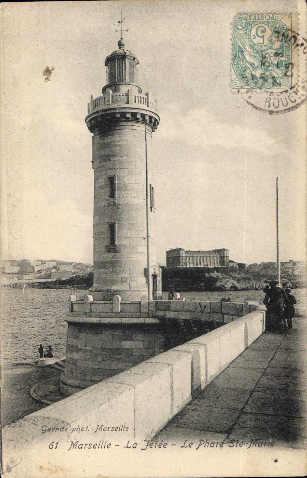 CPA Marseille la Jetee le Phare Ste Marie 