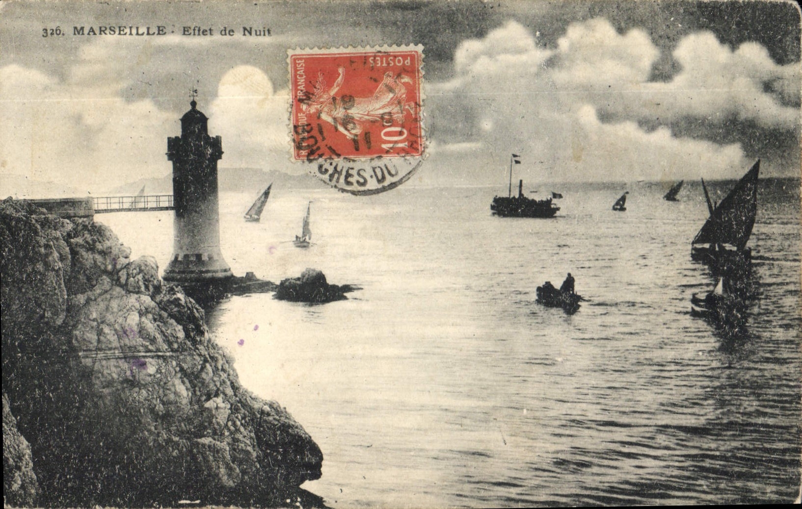 CPA Marseille Effet de Nuit 