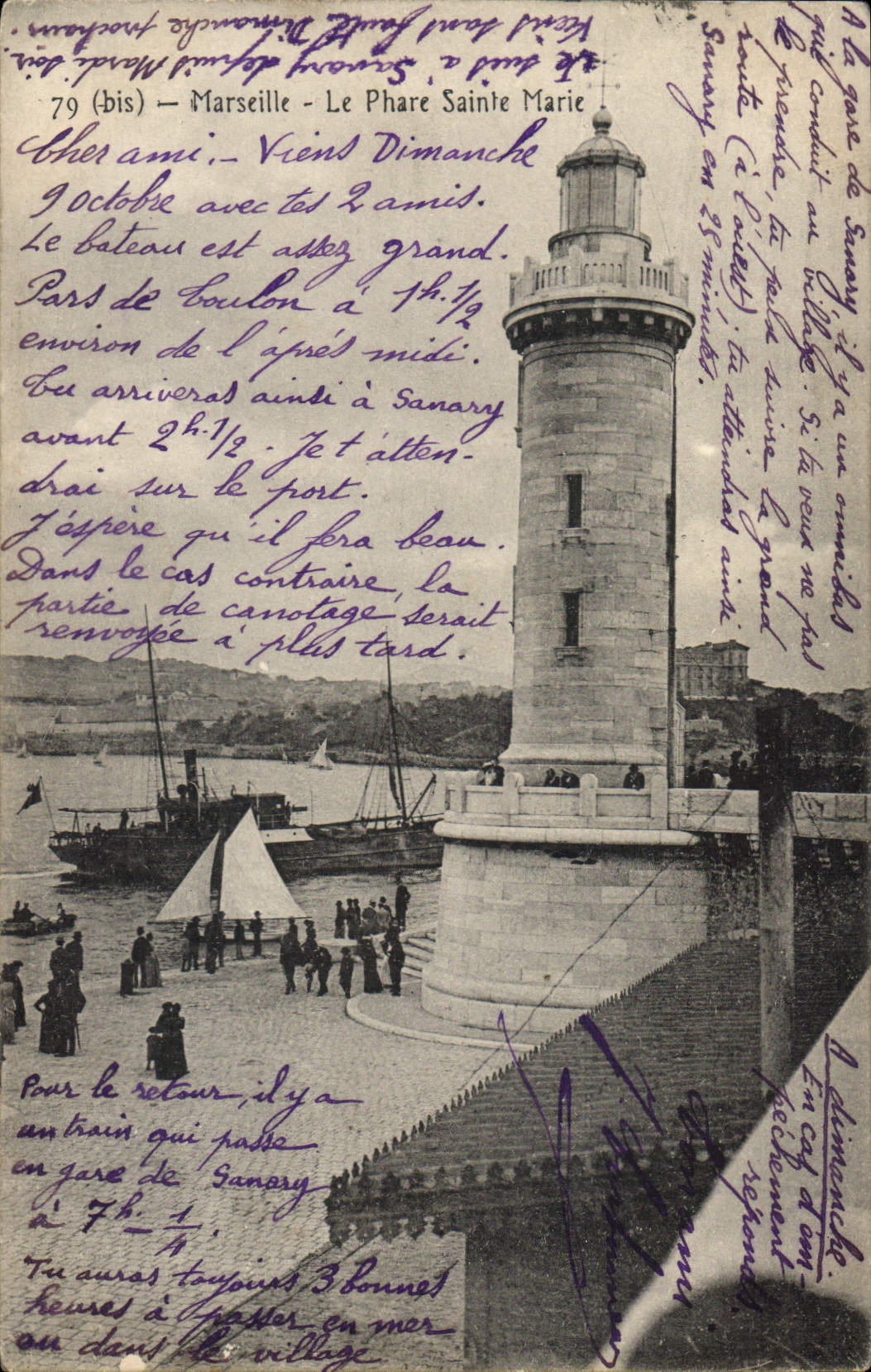 CPA Marseille Le Phare Sainte Marie 