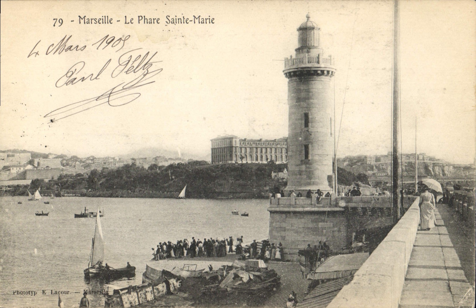 CPA Marseille Le Phare Sainte Marie 