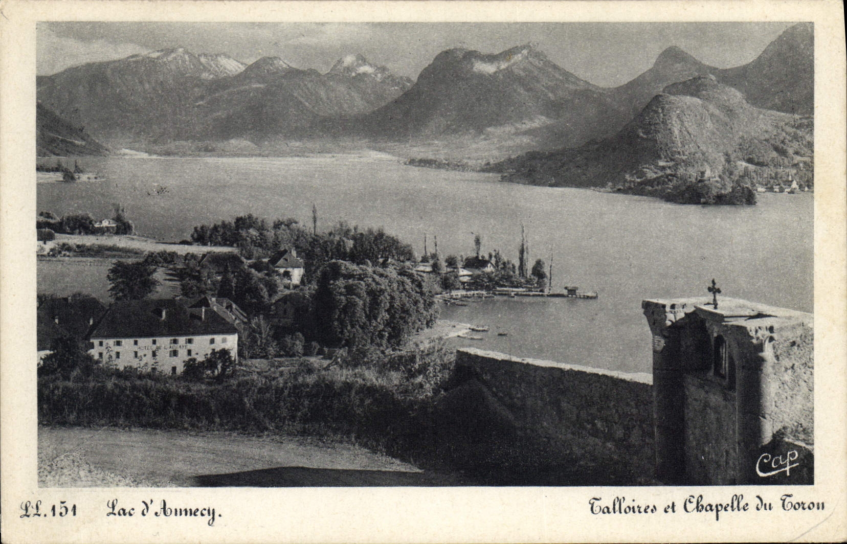 CPA Lac d'Annecy Talloires et Chapelle du Toron 