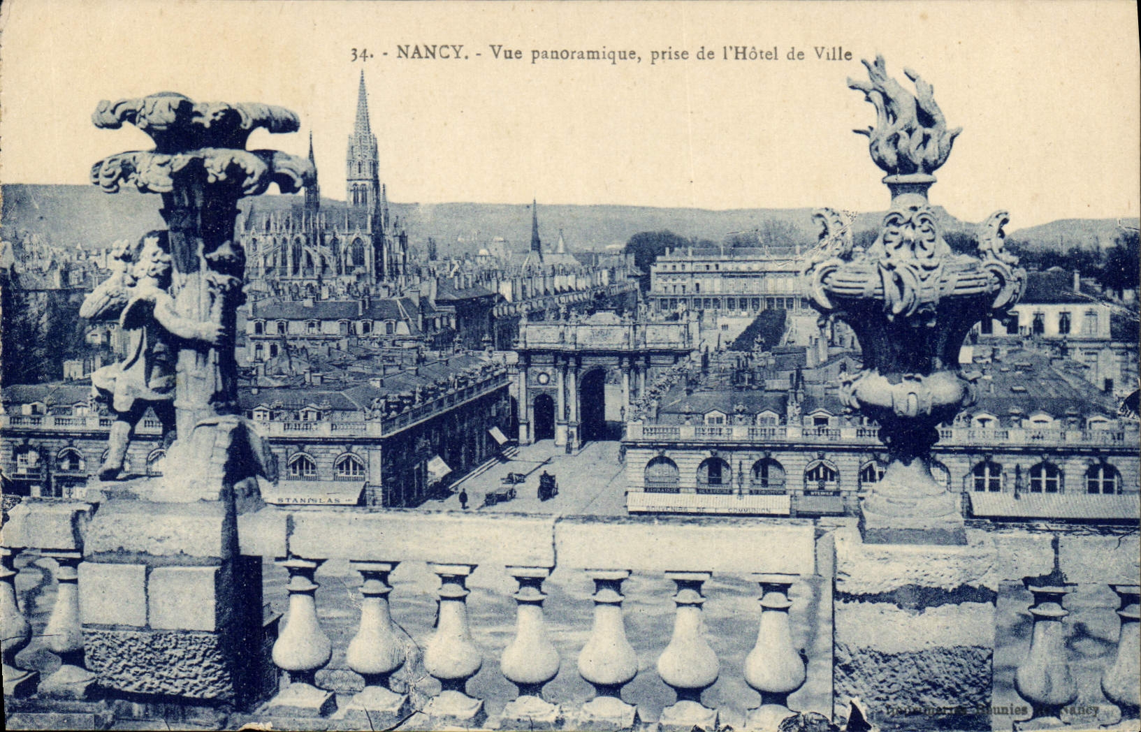 CPA Nancy Vue panoramique prise de l'Hotel de Ville 