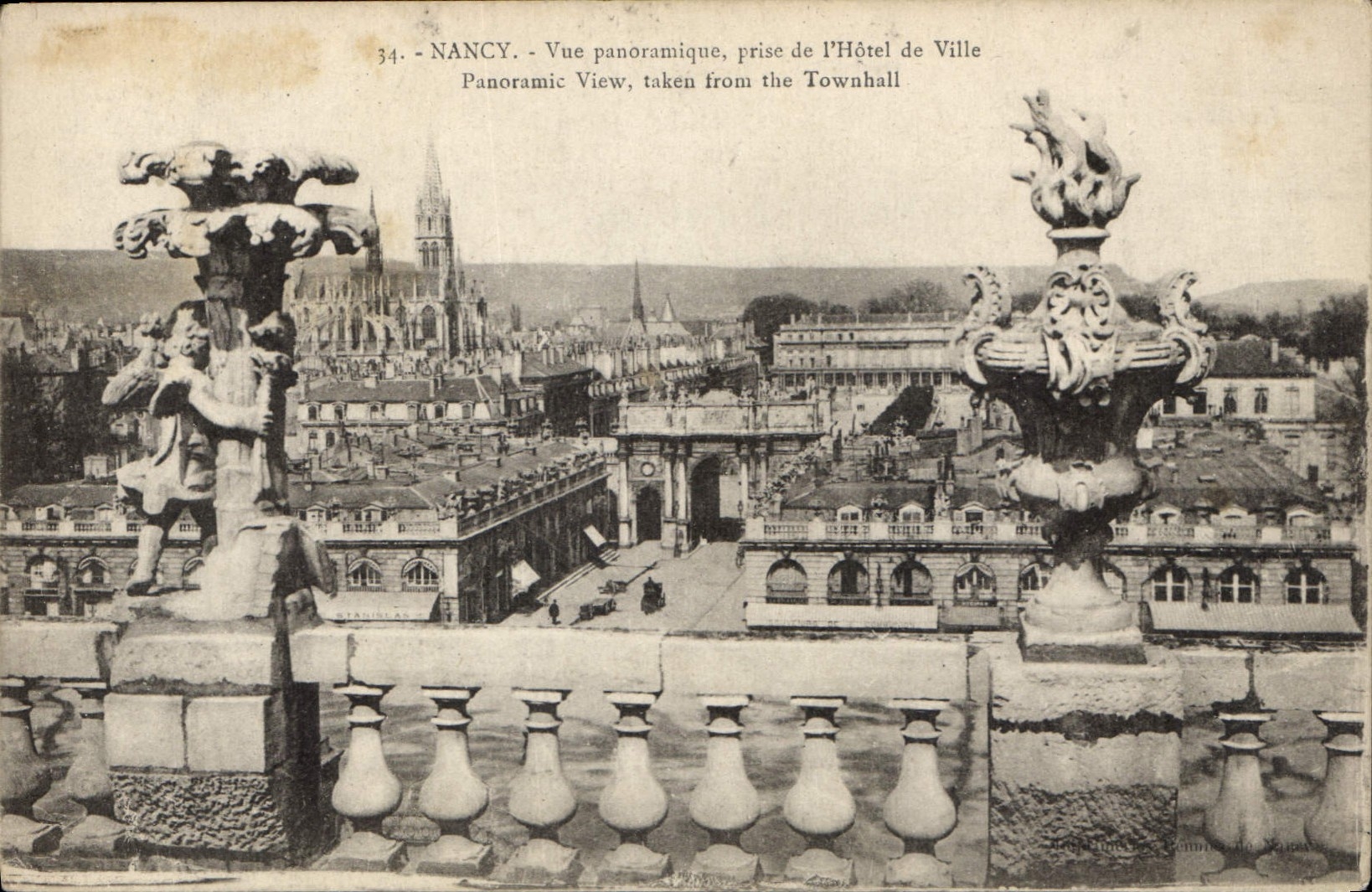 CPA Nancy Vue panoramique prise de l'Hotel de Ville 