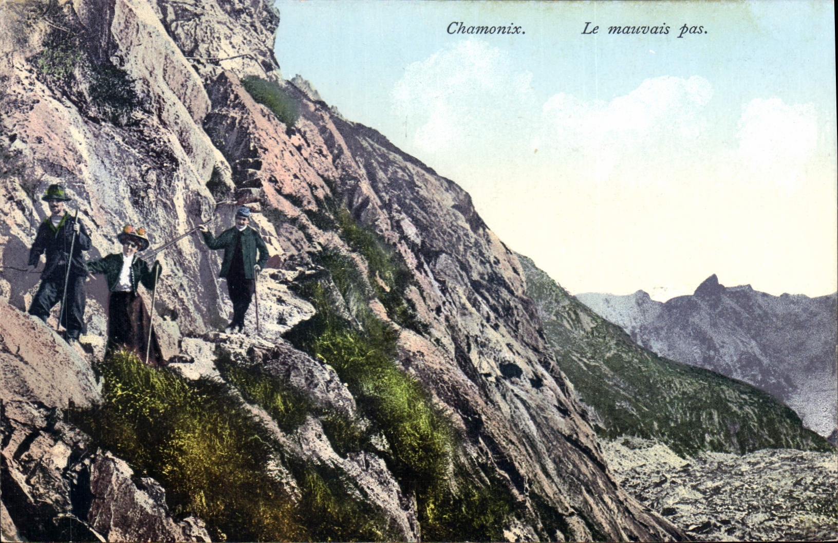 CPA Chamonix Le mauvais pas 