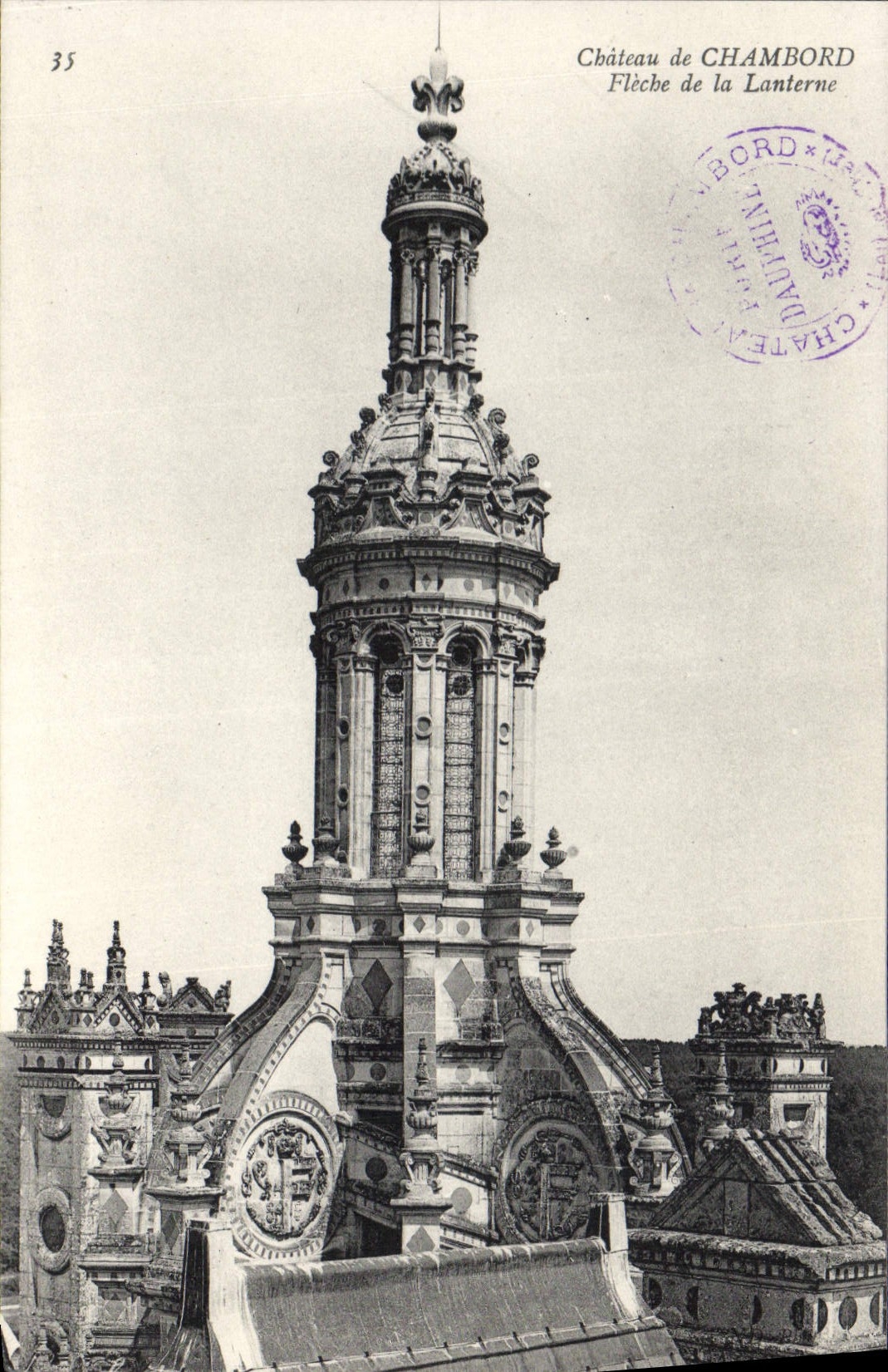 CPA Chateau de Chambord Fleche de la Lanterne