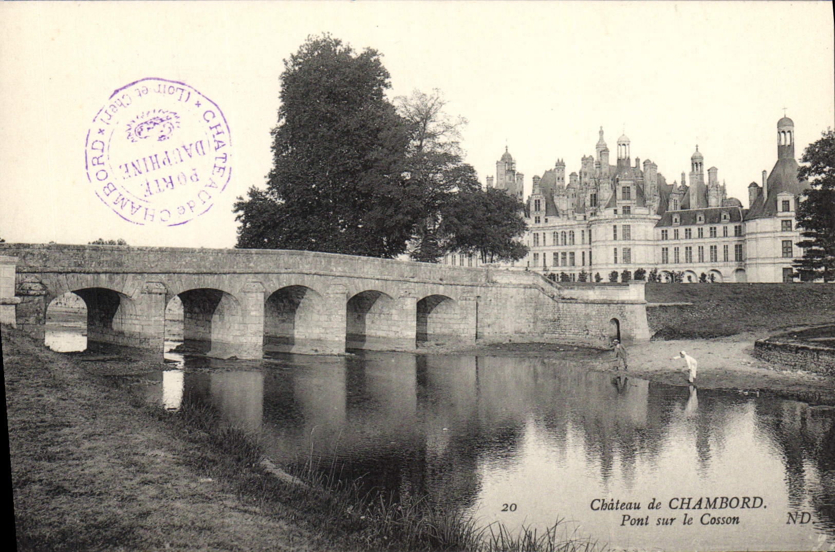 CPA Chateau de Chambord Pont sur le Cosson