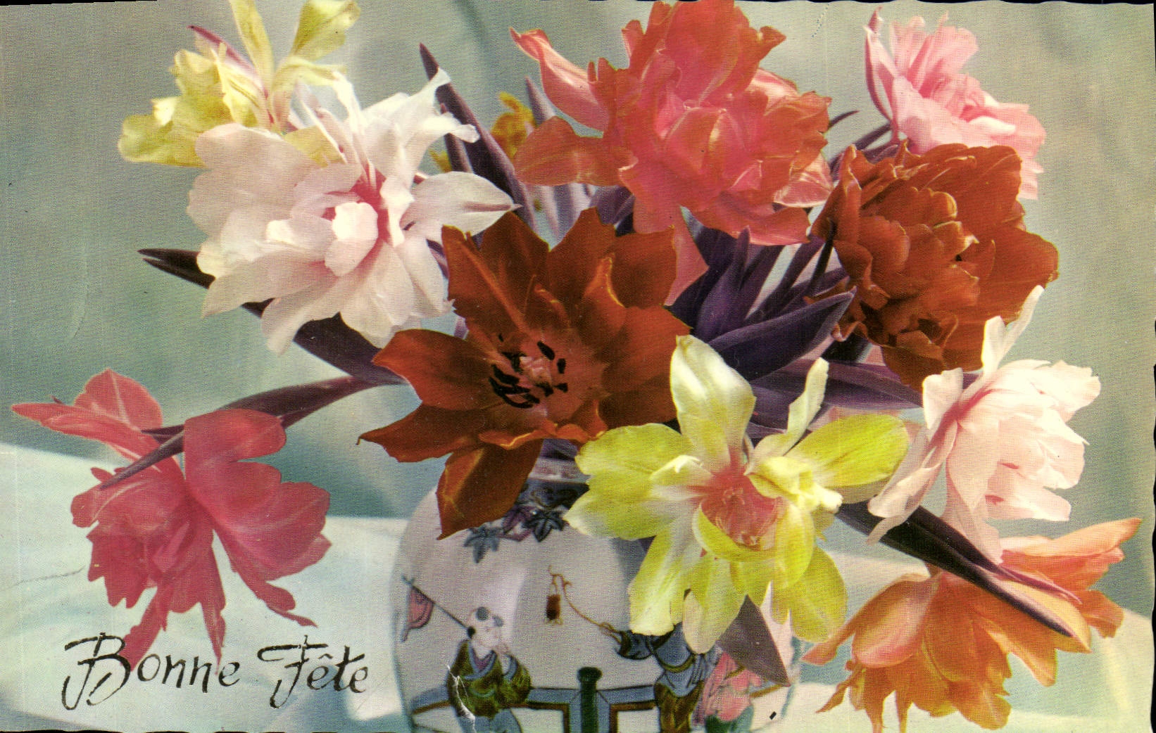 CPA Bonne fete Fleurs
