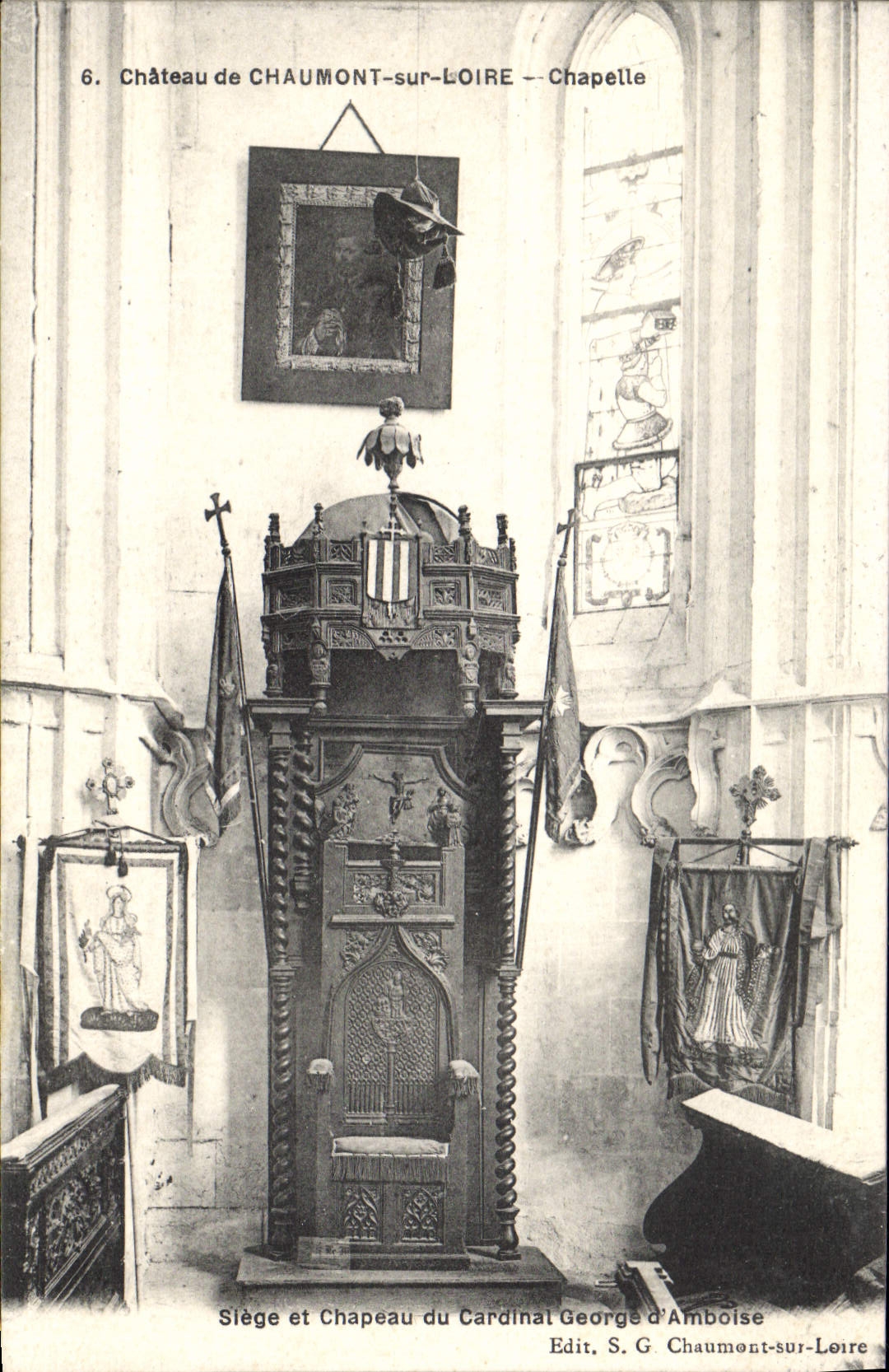 CPA Chateau de Chaumont sur Loire Chapelle Siege et Chapeau du Cardinal George d'Amboise