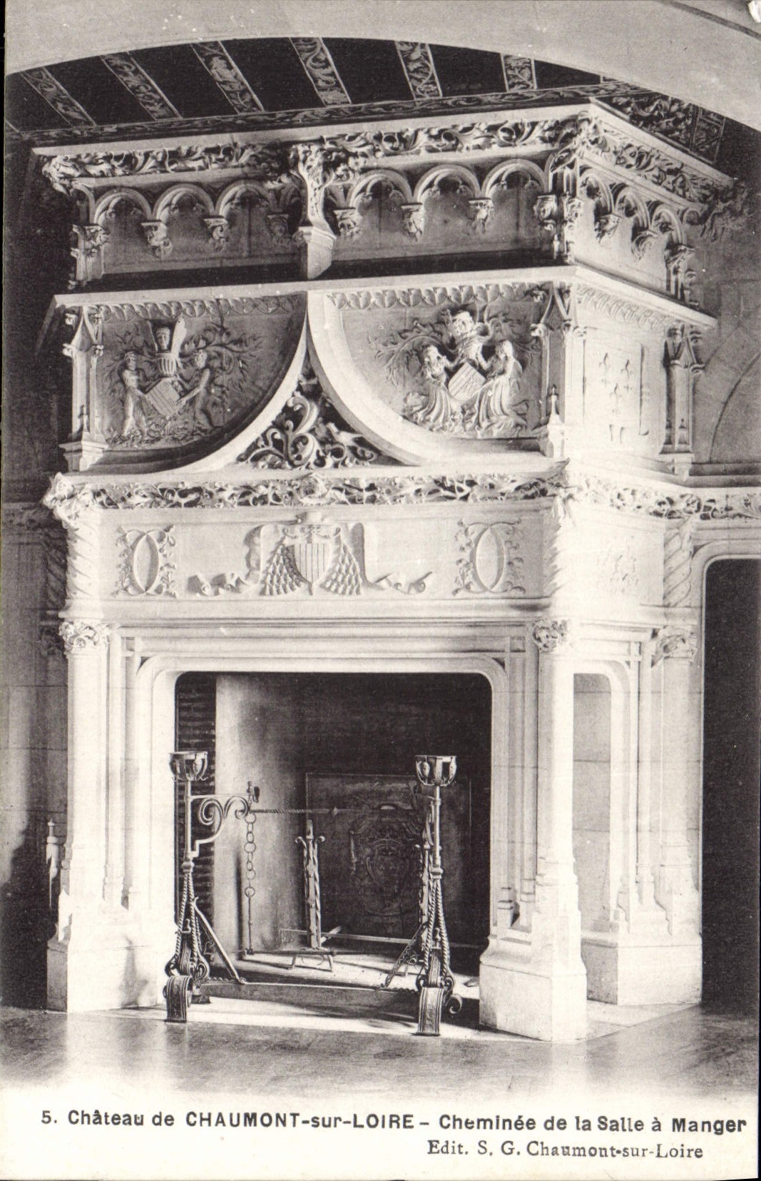 CPA Chateau de Chaumont sur Loire Cheminee de la Salle a Manger