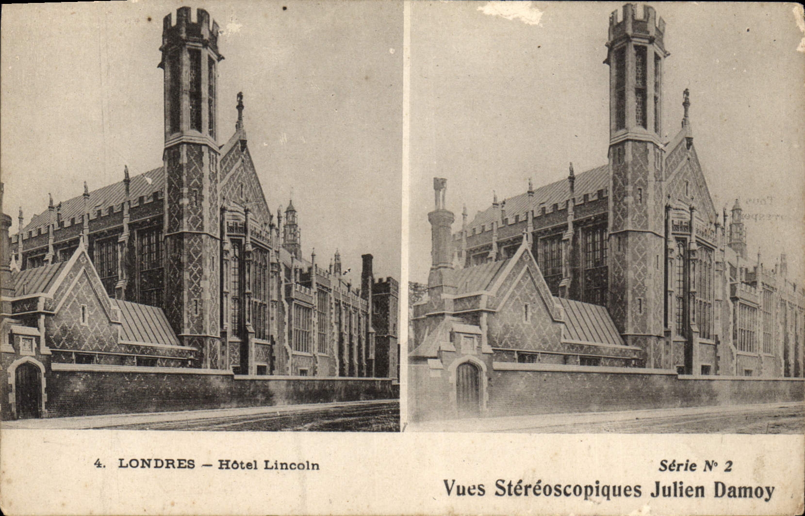 CPA Londres Hotel Lincoln Vues Stereoscopiques Julien Damoy 