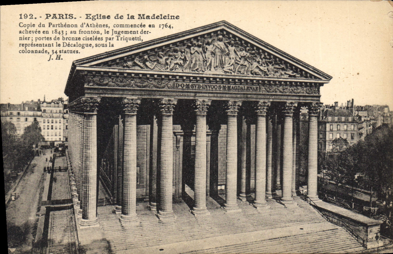 CPA Paris Eglise de la Madeleine 