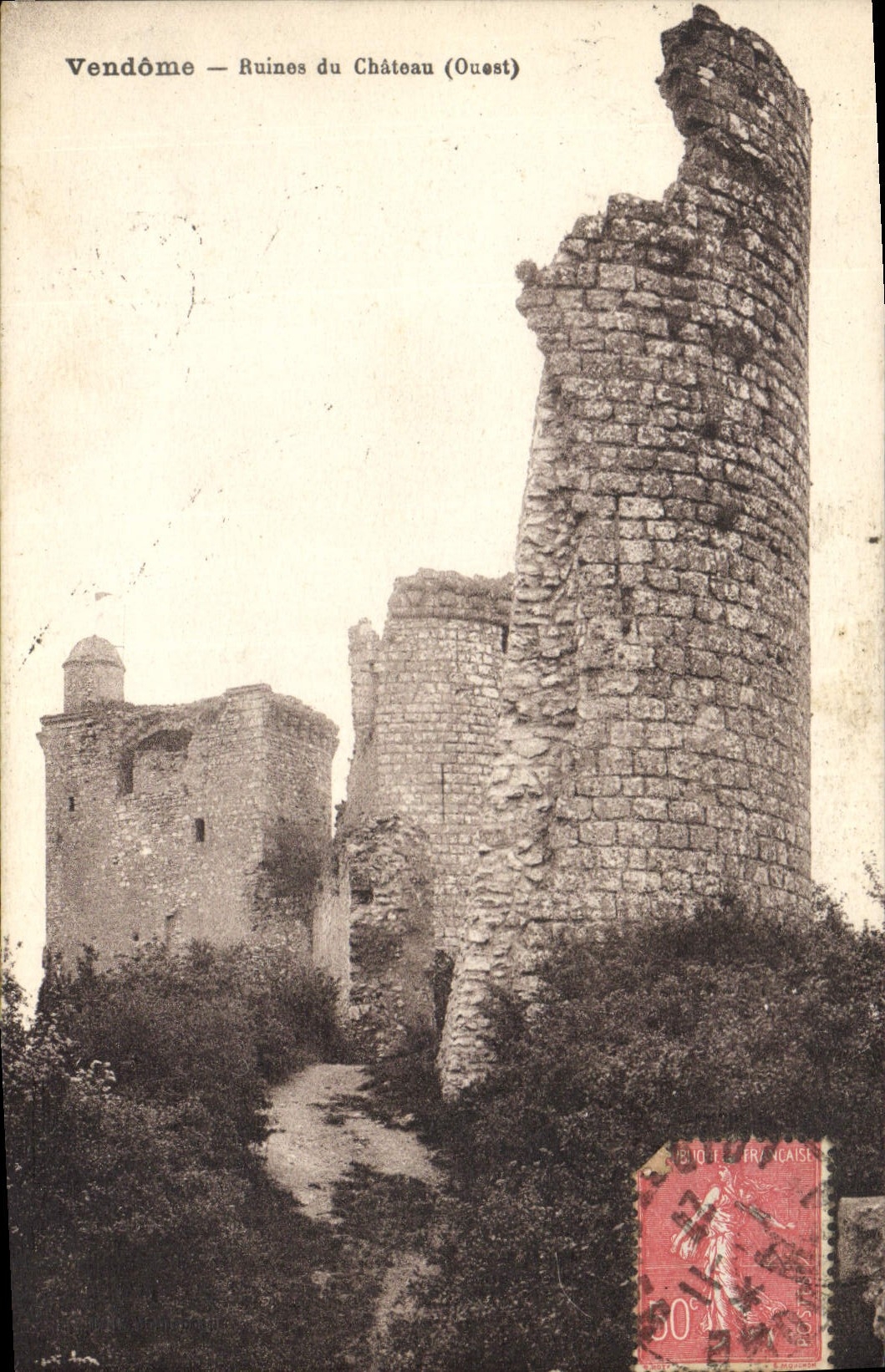 CPA Vendome Ruines du Chateau Ouest 