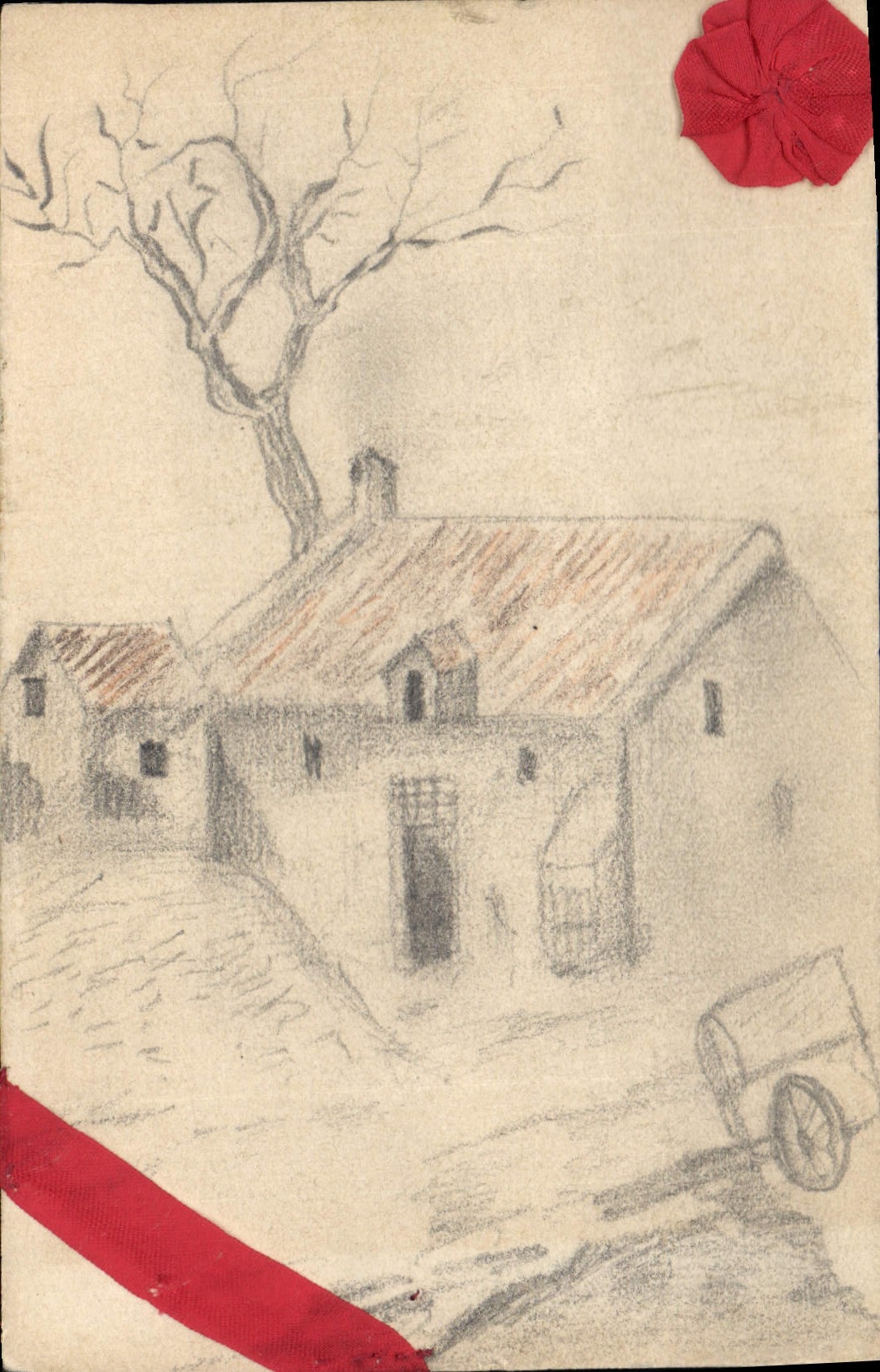 CPA Maison (dessin a la main)