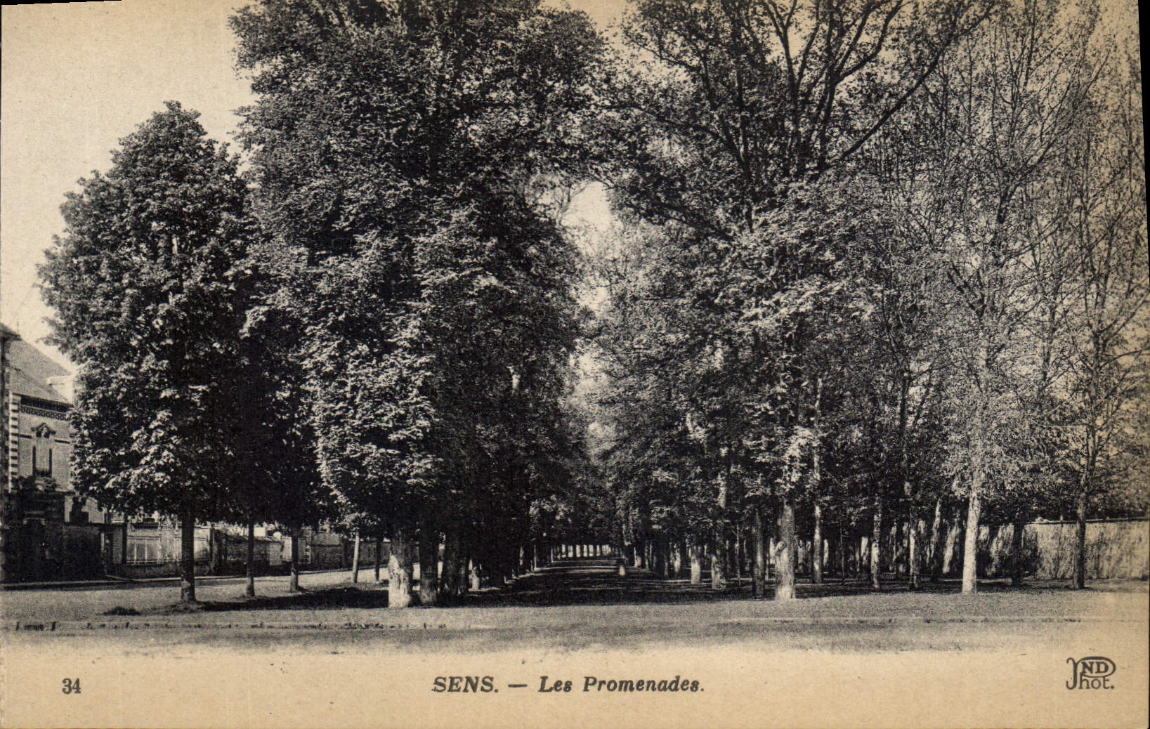 CPA Sens Les Promenades 