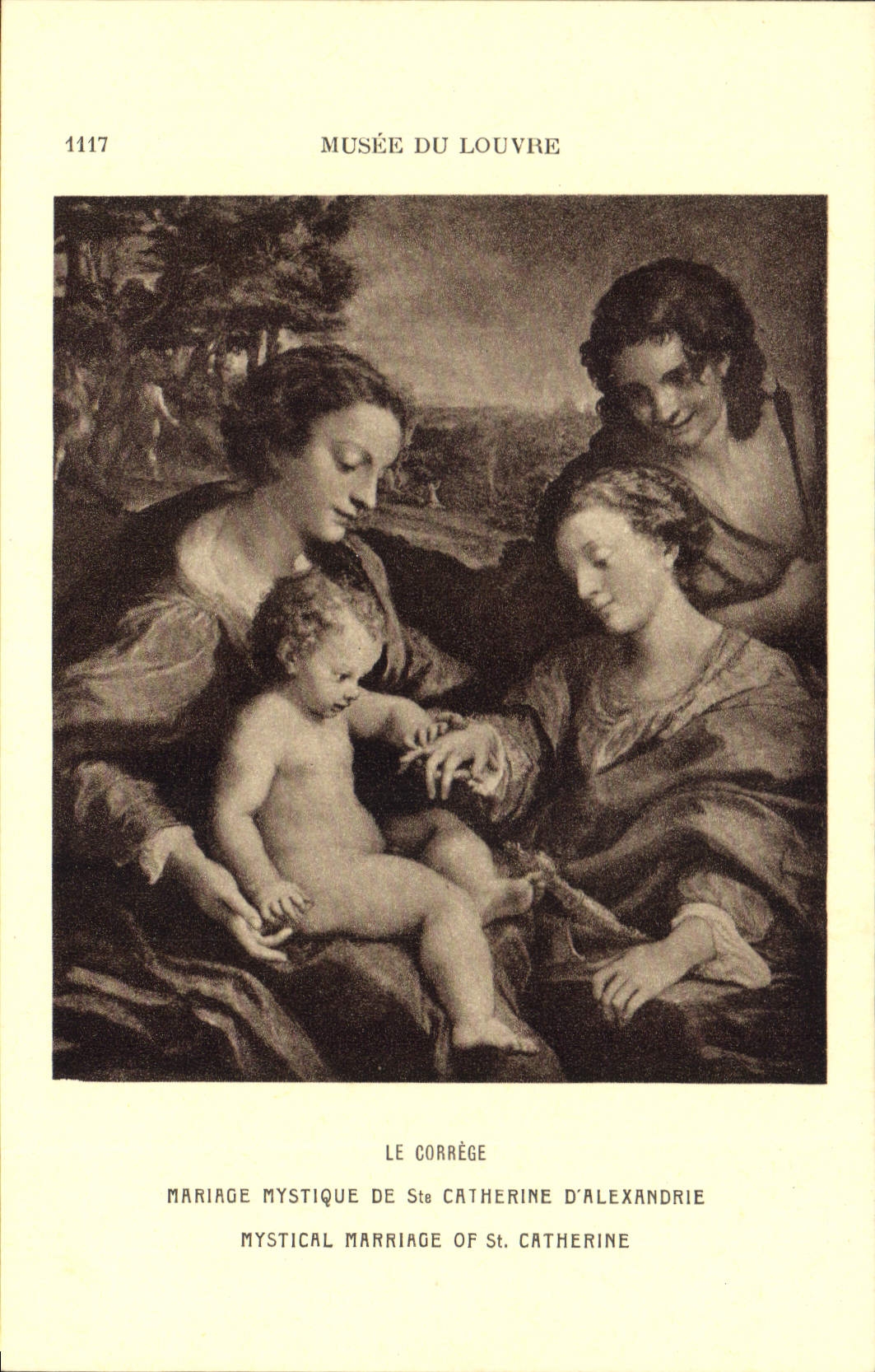CPA Musee du Louvre Le Correge Mariage Mystique de Ste Catherine d'Alexandrie 