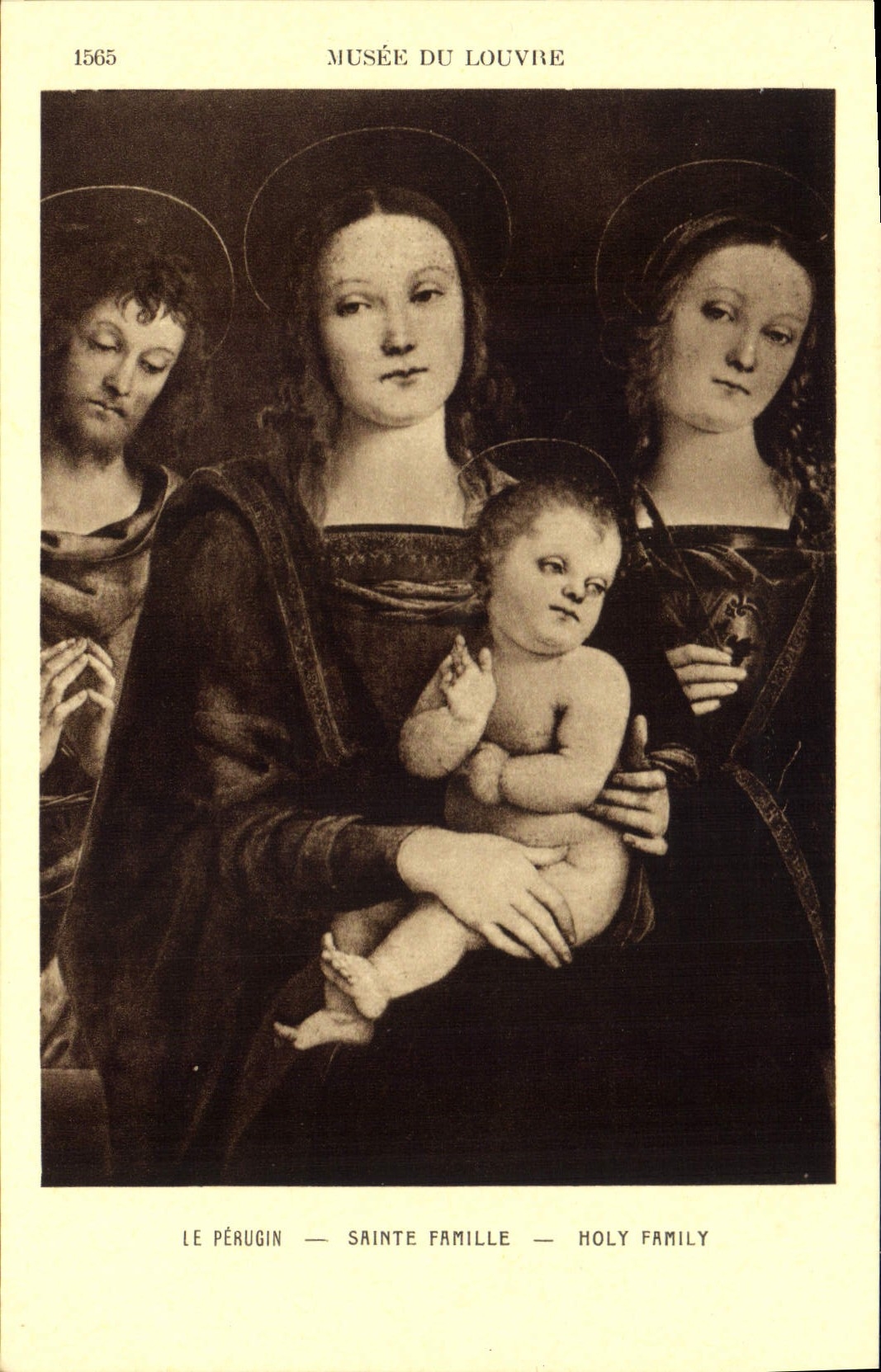 CPA Musee du Louvre Le Perugin Sainte Famille 