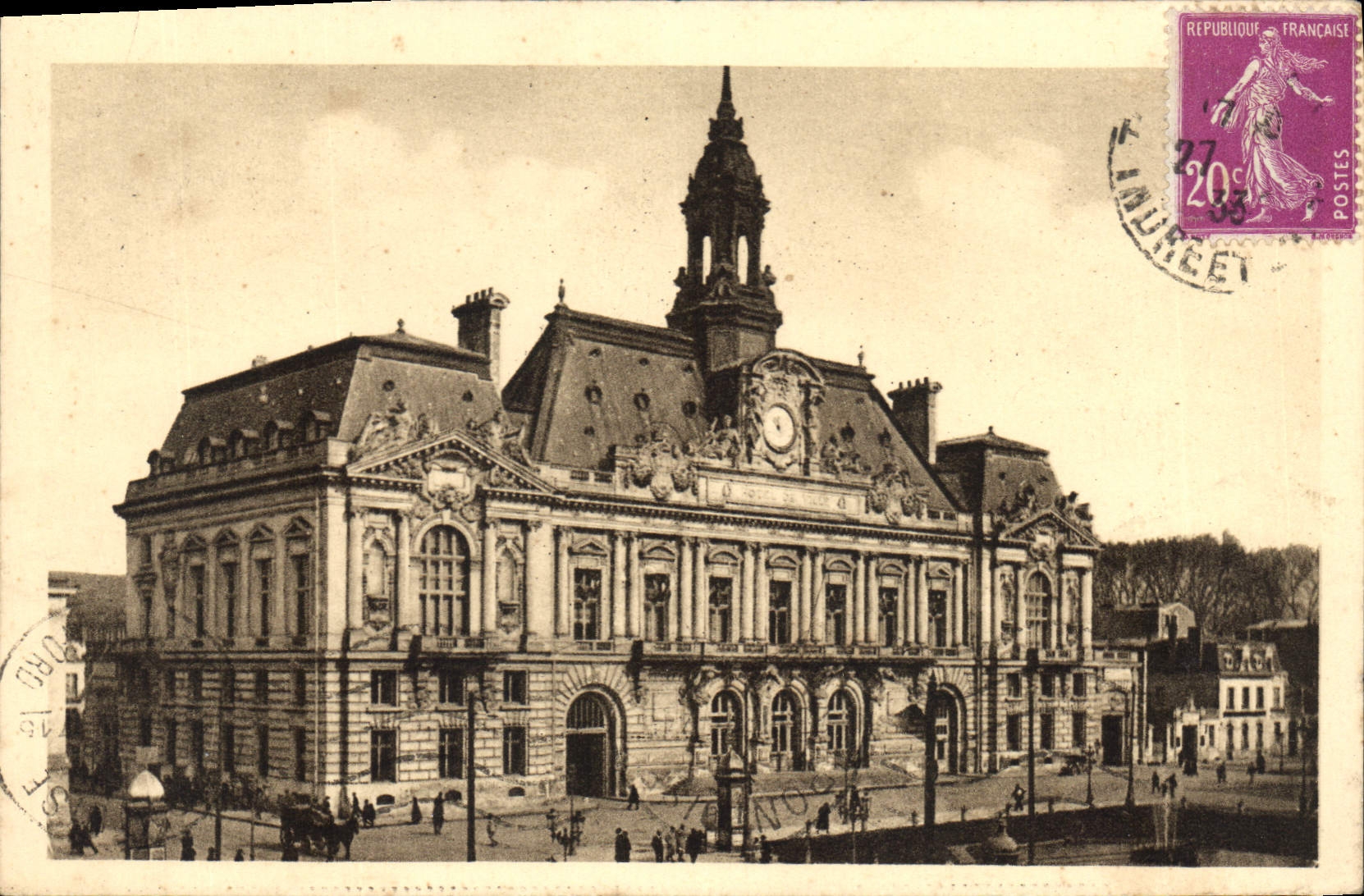 CPA Tours I et L L'Hotel de Ville 