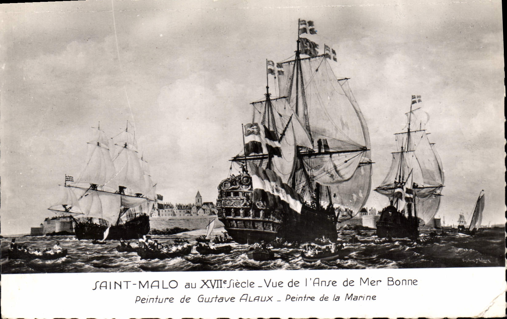 CPA Saint Malo au XVIII siecle Vue de l'Anse de Mer Bonne