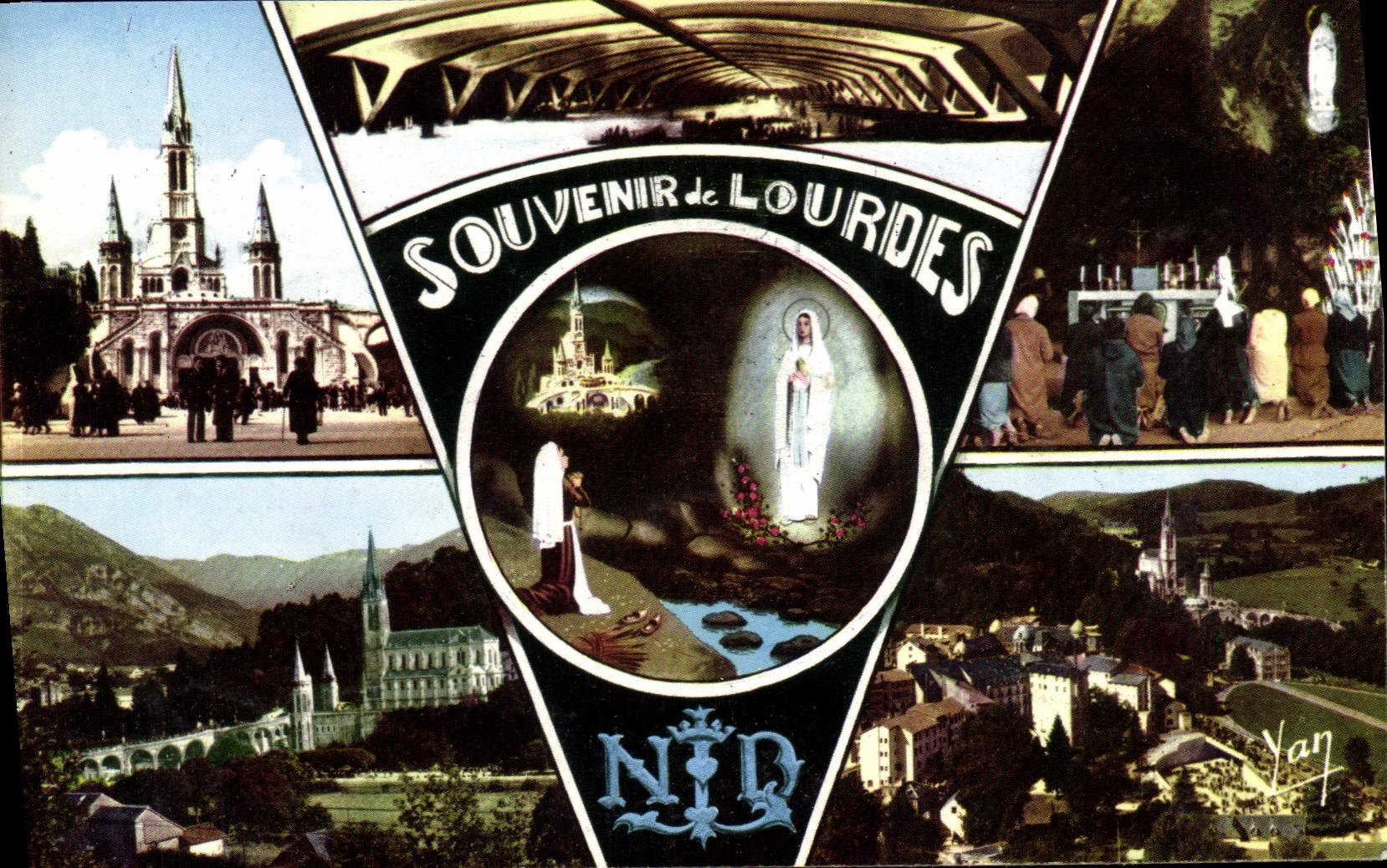 CPA Souvenir de Lourdes 