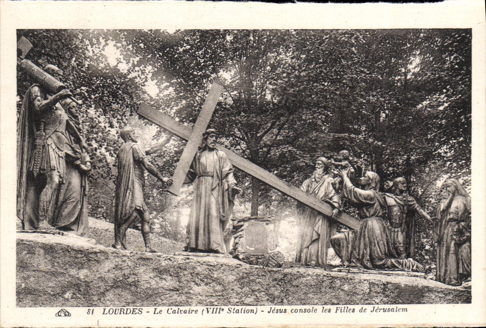 CPA Lourdes Le Calvaire Jesus console les Filles de Jerusalem 