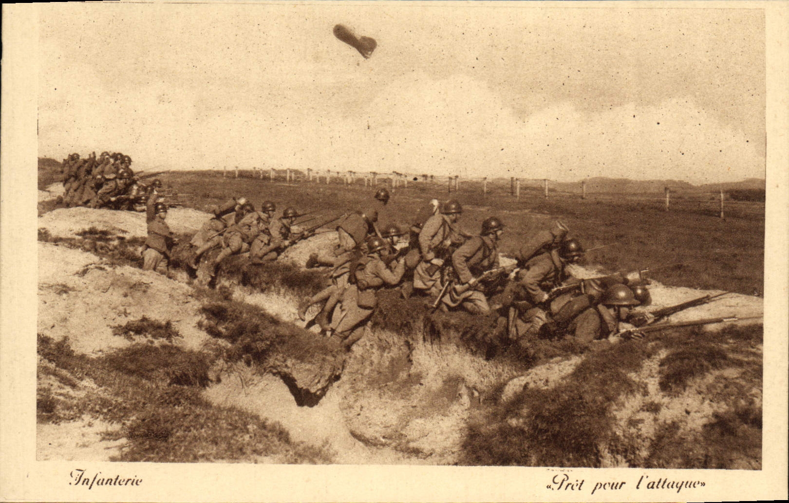 CPA Infanterie Pret pour l'attaque 