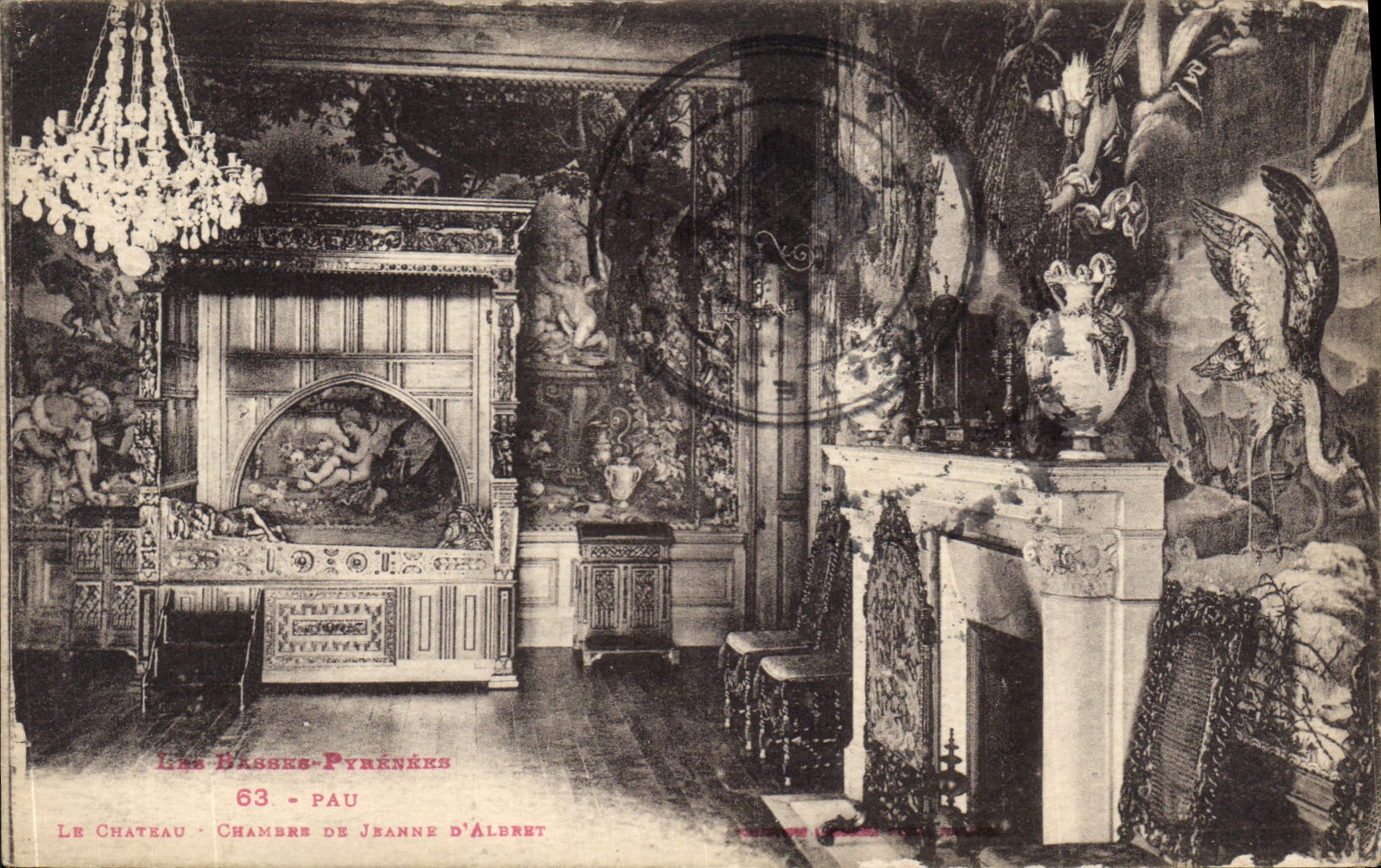 CPA Pau Le Chateau Chamber de Jeanne d'Albert 