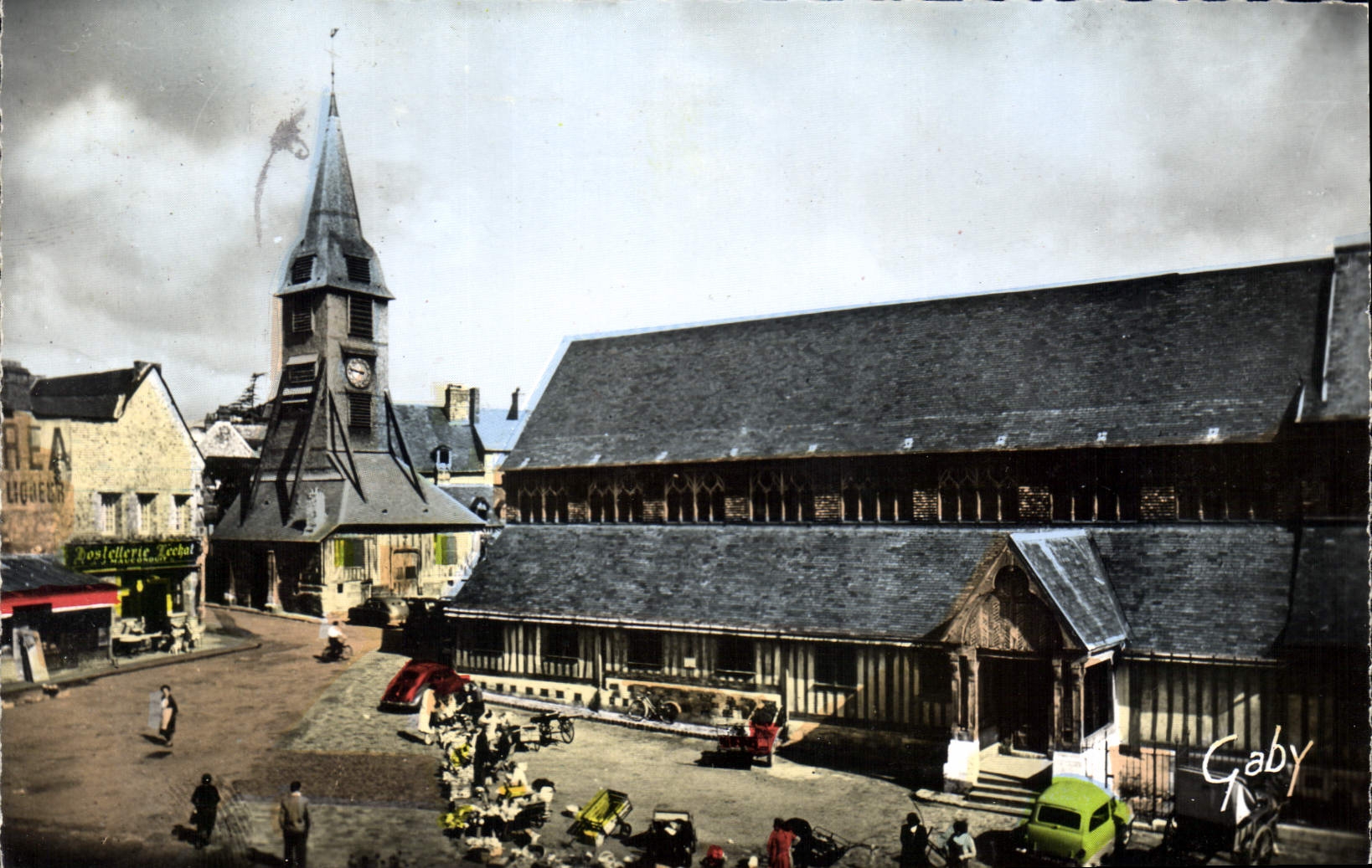CPA Honfleur Calvados Eglise et Clocher Sainte Catherine
