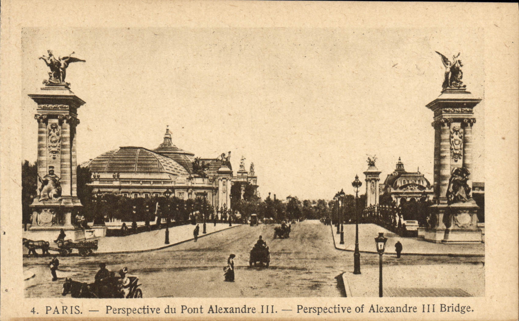 CPA Paris Perspective du Pont Alexandre III 