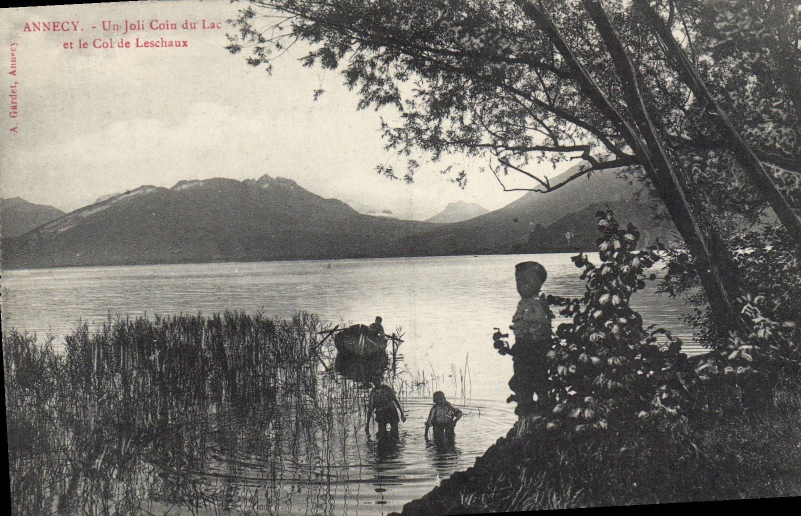 CPA Annecy Un Joli Coin du Lac et le Col de Leschaux 