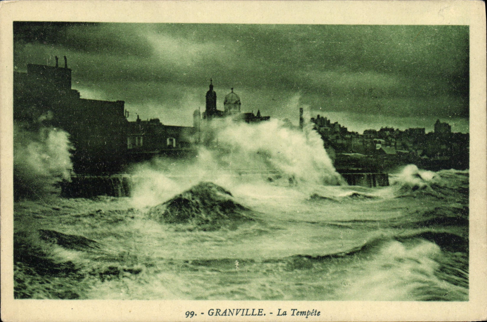 CPA Granville La Tempete 