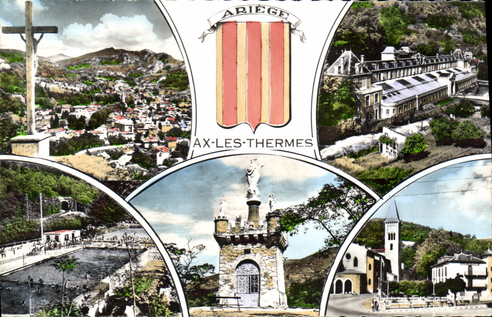 CPA Aux les Thermes Ariege Vue Generale Etablissement le teich
