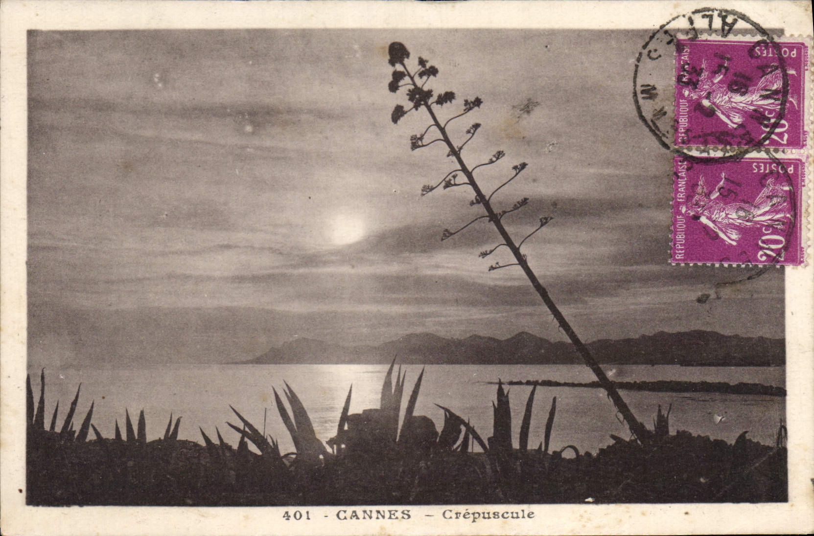 CPA Cannes Crepuscule 