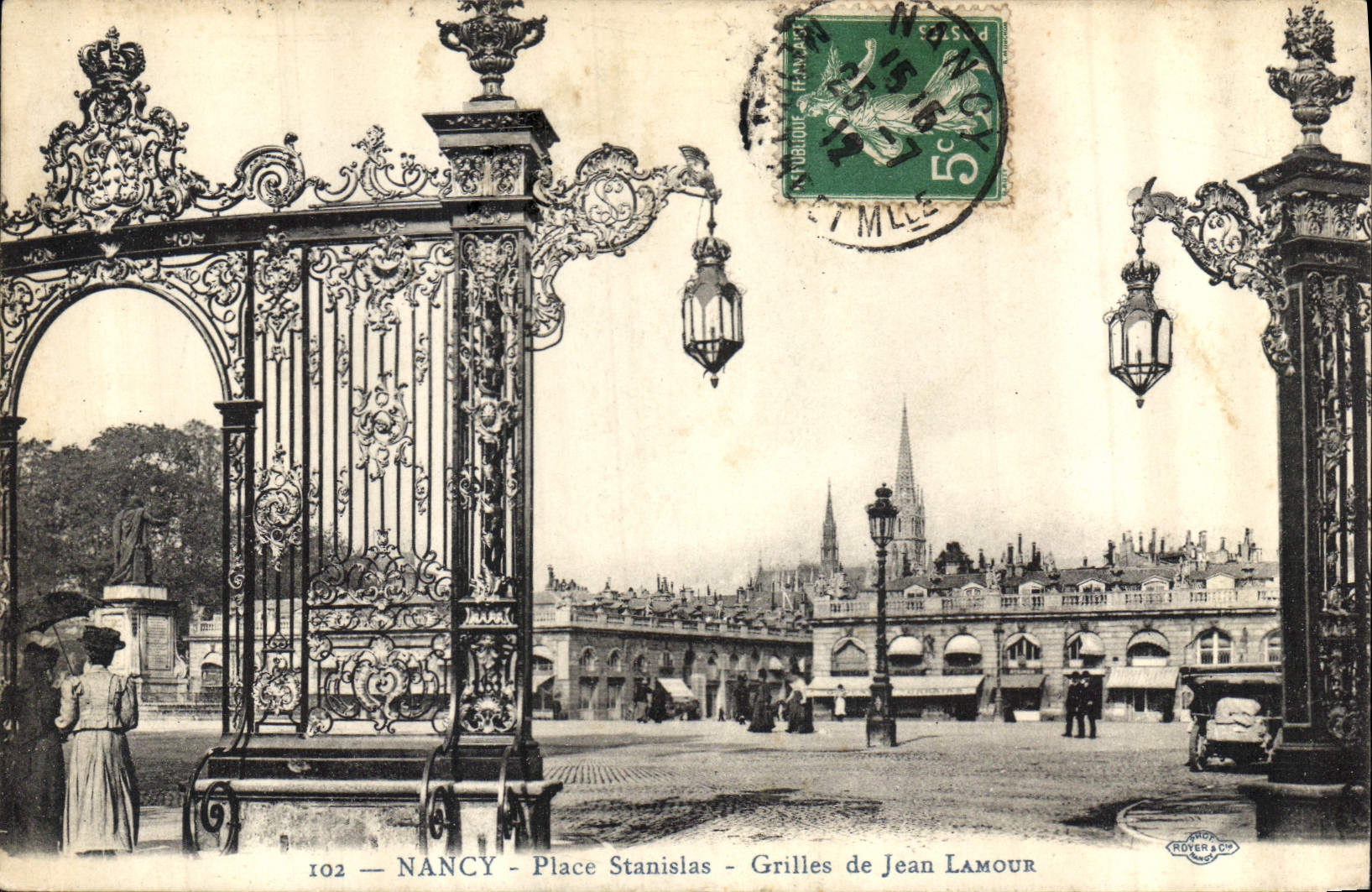 CPA Nancy Place Stanislas Grilles de Jean Lamour