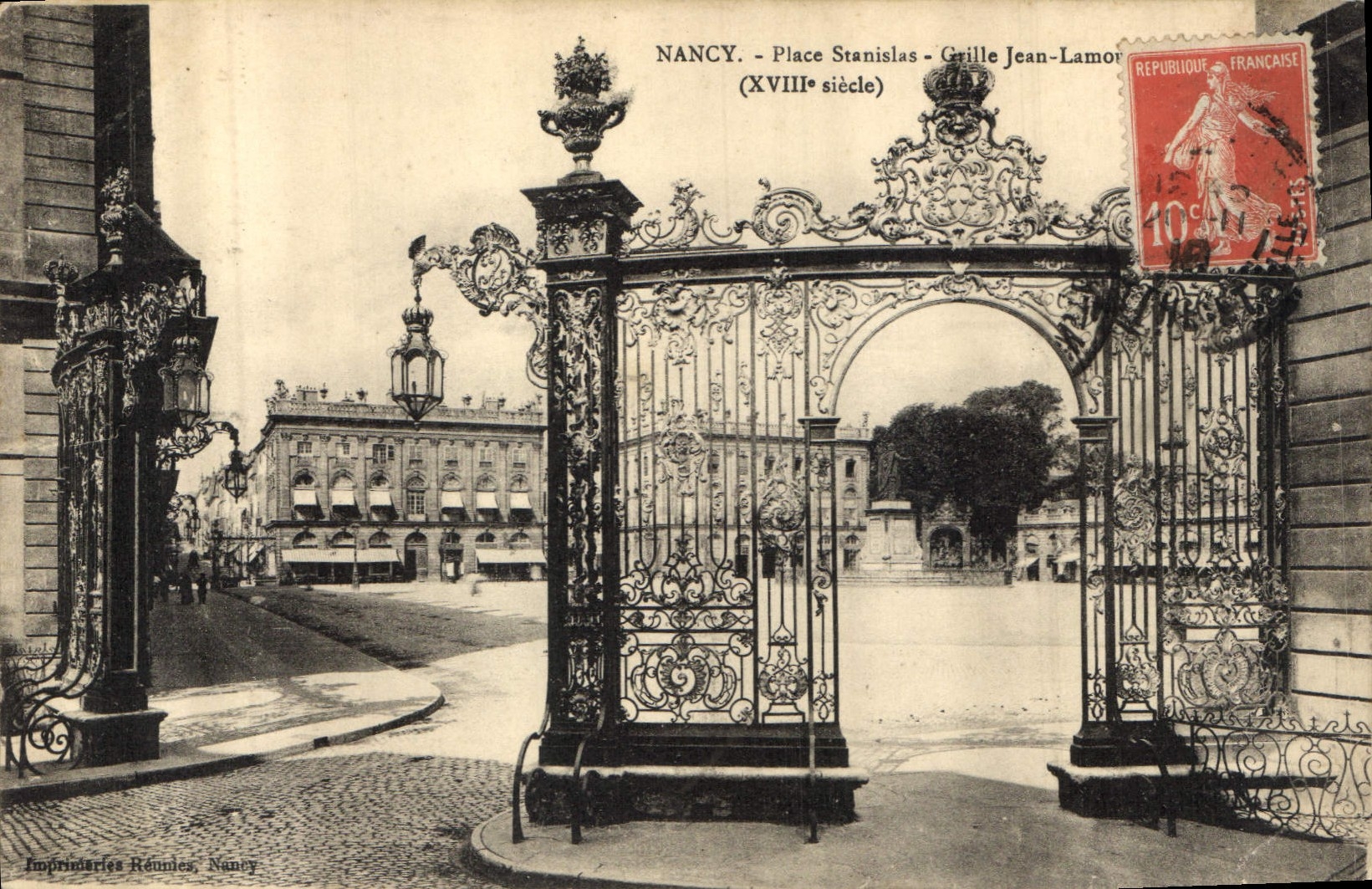 CPA Nancy Place Stanislas Grille Jean Lamour